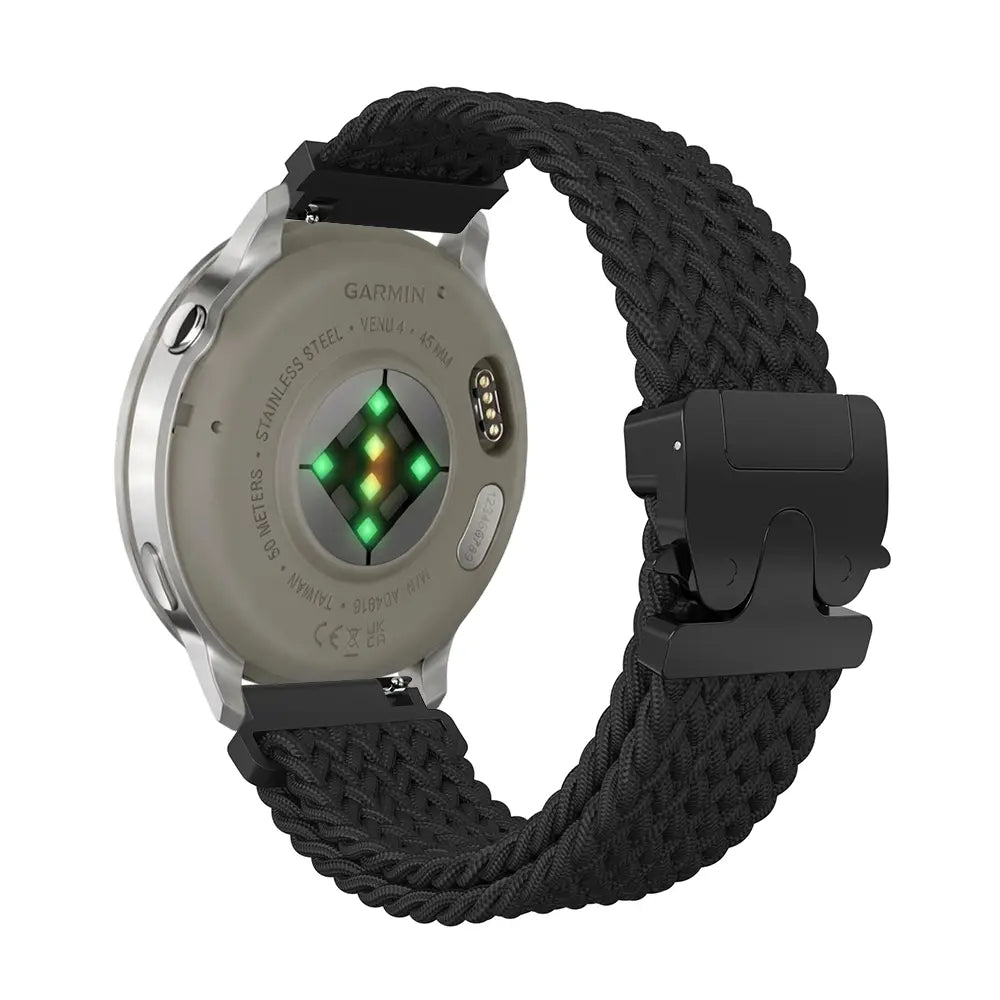 Bracelet tressé boucle en P Garmin Forerunner 70 (noir)
