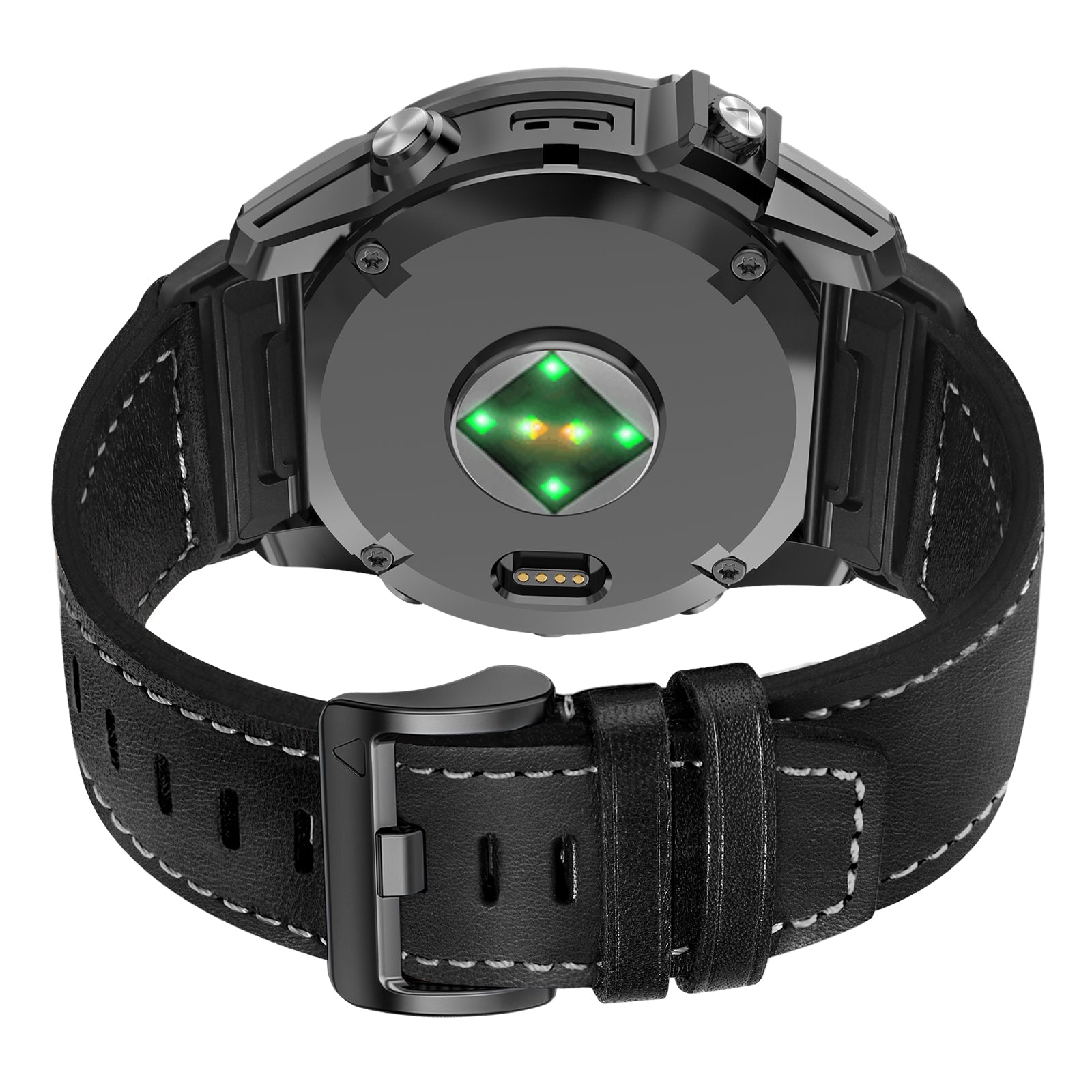 Garmin Forerunner 970 Premium Leather Strap (Black)