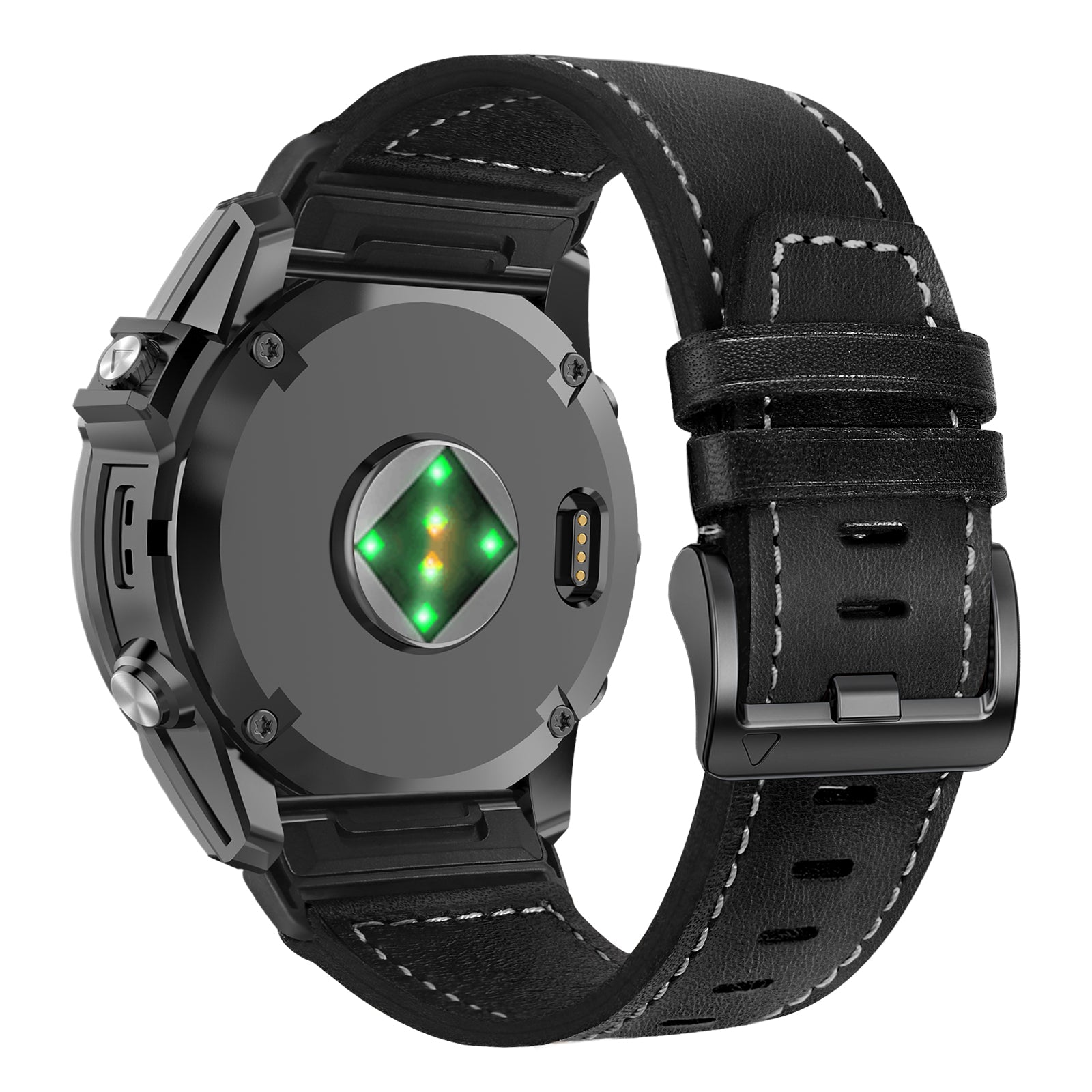 Garmin Forerunner 970 Premium Leather Strap (Black)