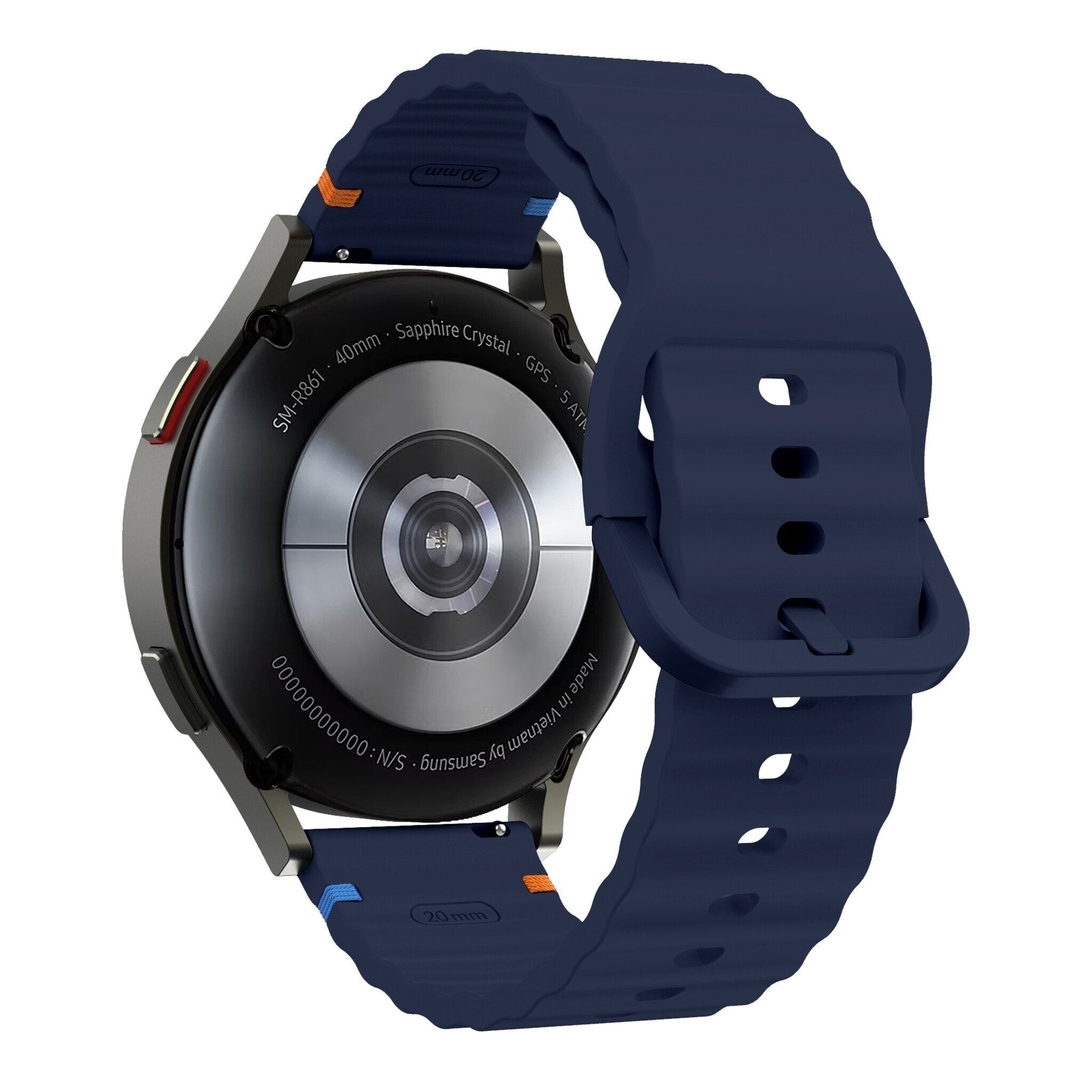 Bracelet silicone ondulé Huawei Watch GT 7 Pro (bleu foncé)