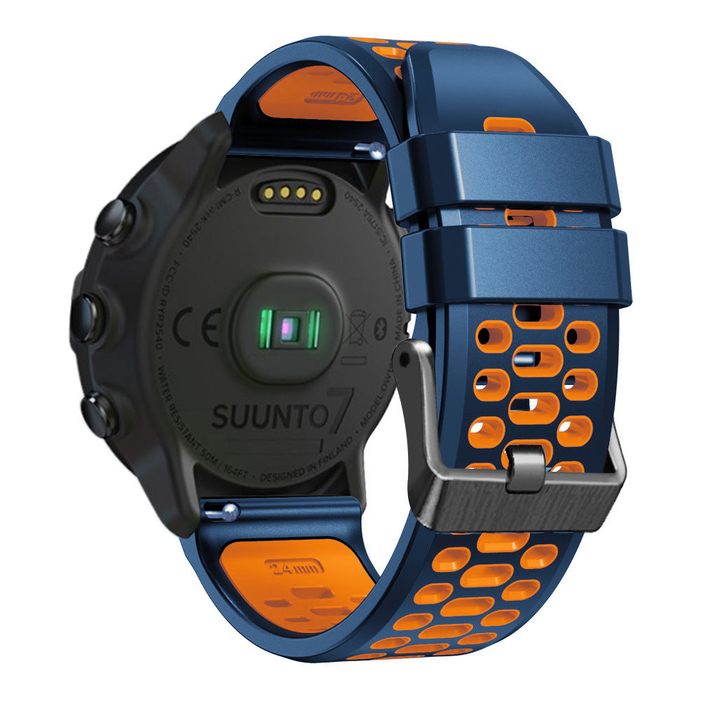 Universal 24mm Sport Buckle Strap (Blue/Orange)