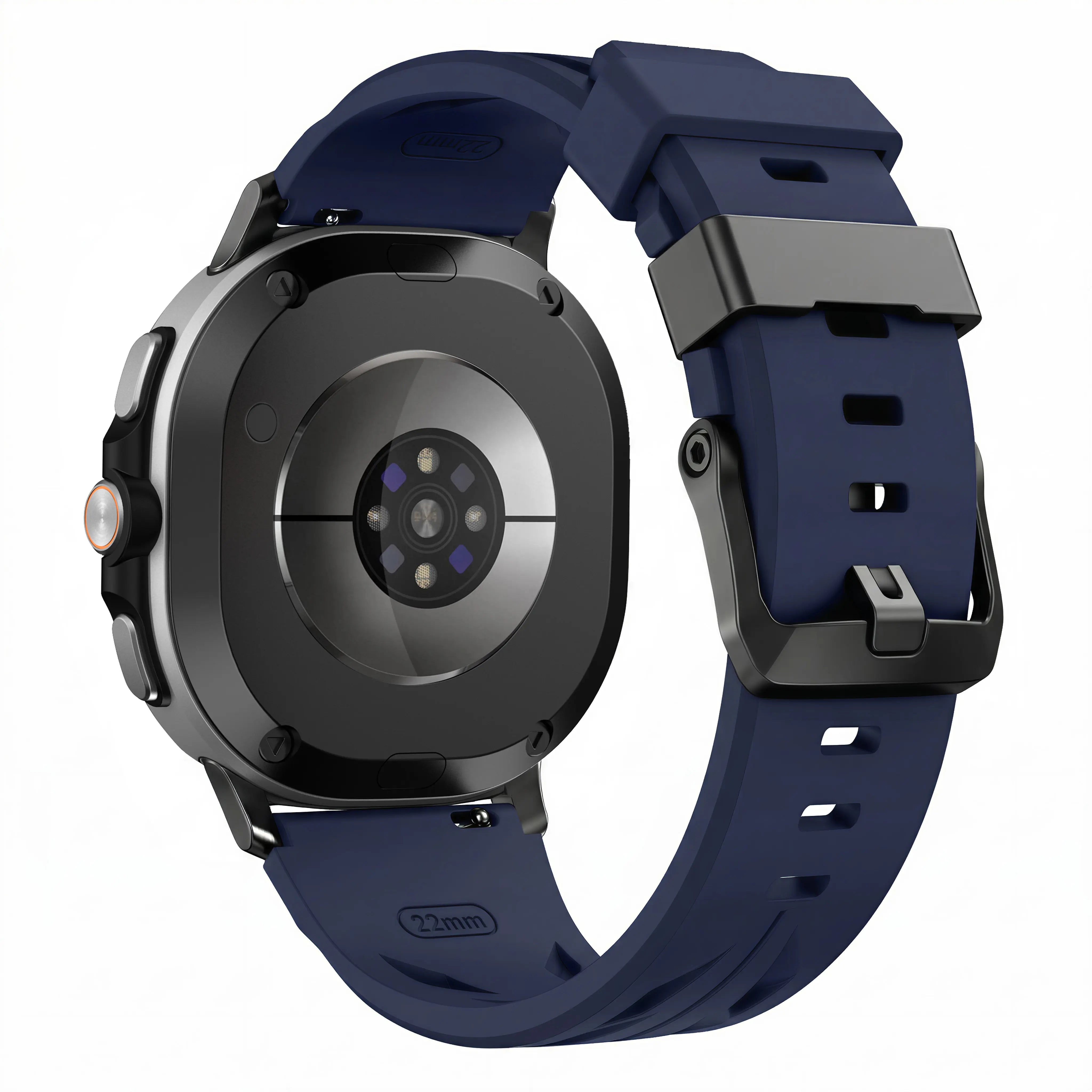Bracelet silicone race Samsung Galaxy Watch 9 - 44mm (bleu foncé)