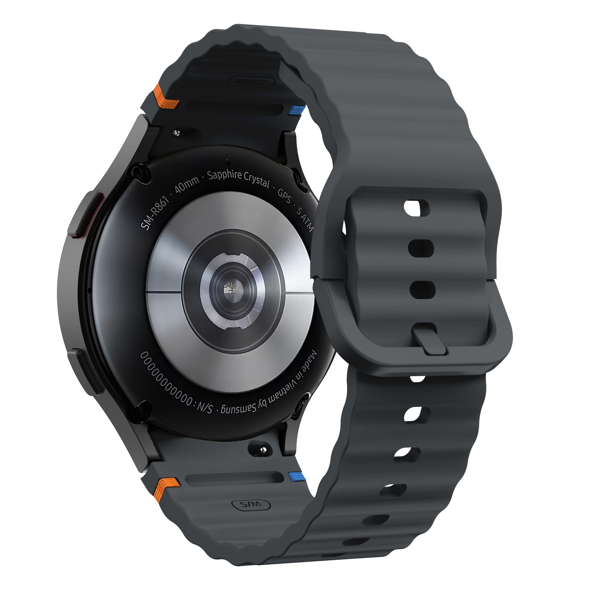 Bracelet ondulés Samsung Galaxy Watch 4 44mm 4 44mm (graphite)