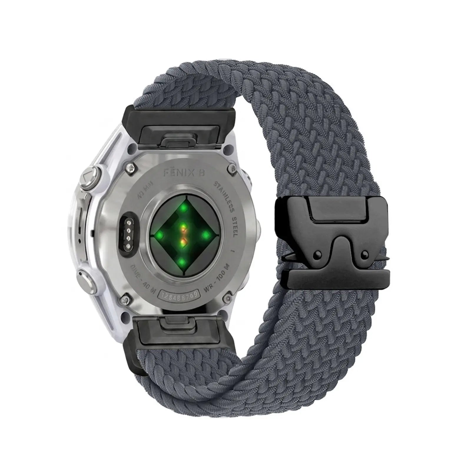 Garmin Tactix 8 - 47mm Braided Strap P-Buckle (Dark Grey with Black)