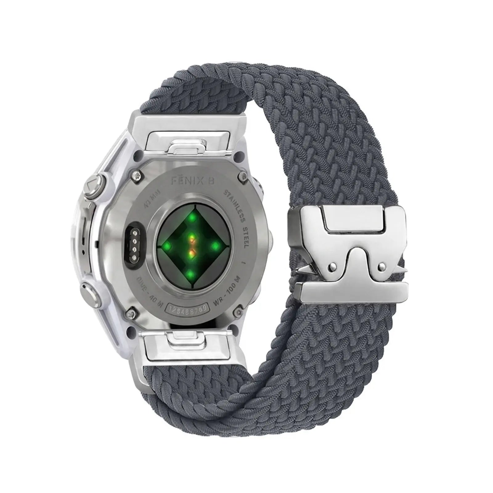Garmin Tactix 8 - 47mm Braided Strap P-Buckle (Dark Grey with Silver)
