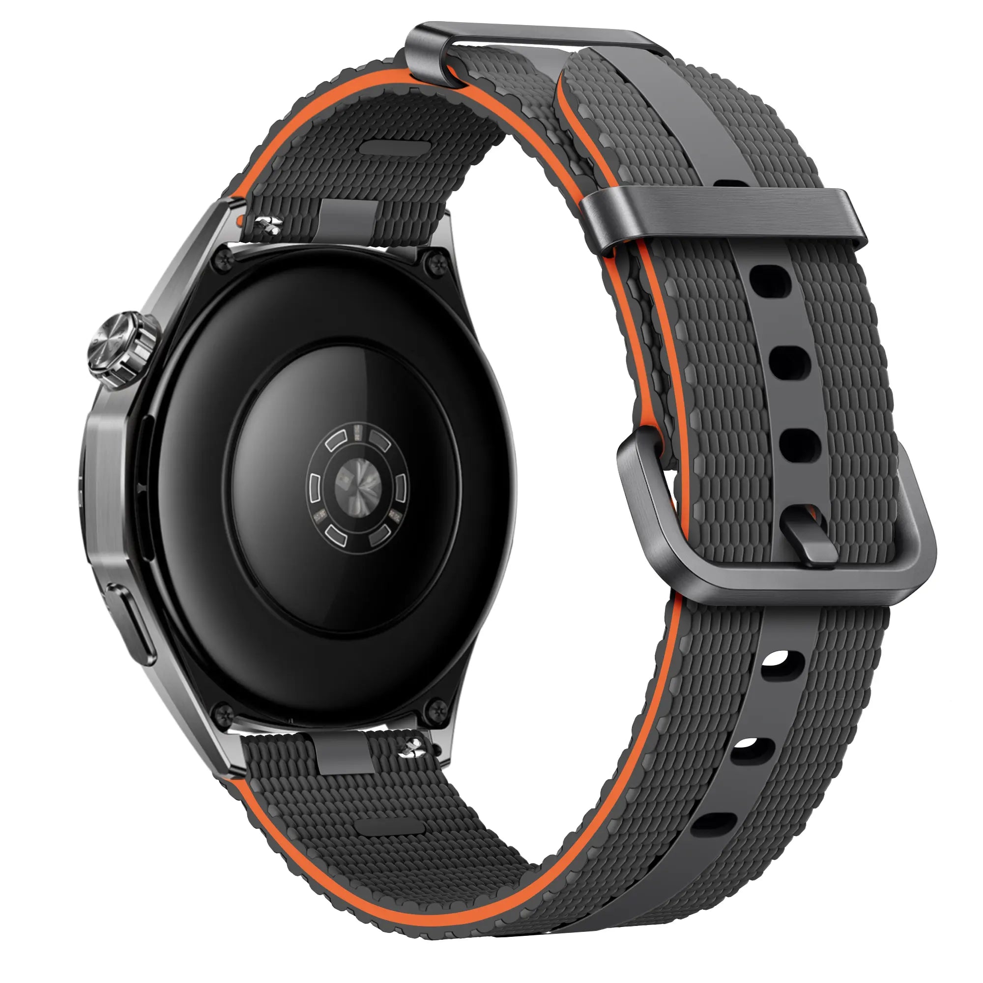 Bracelet active silicone Huawei Watch GT 7 - 46mm (gris foncé/orange)