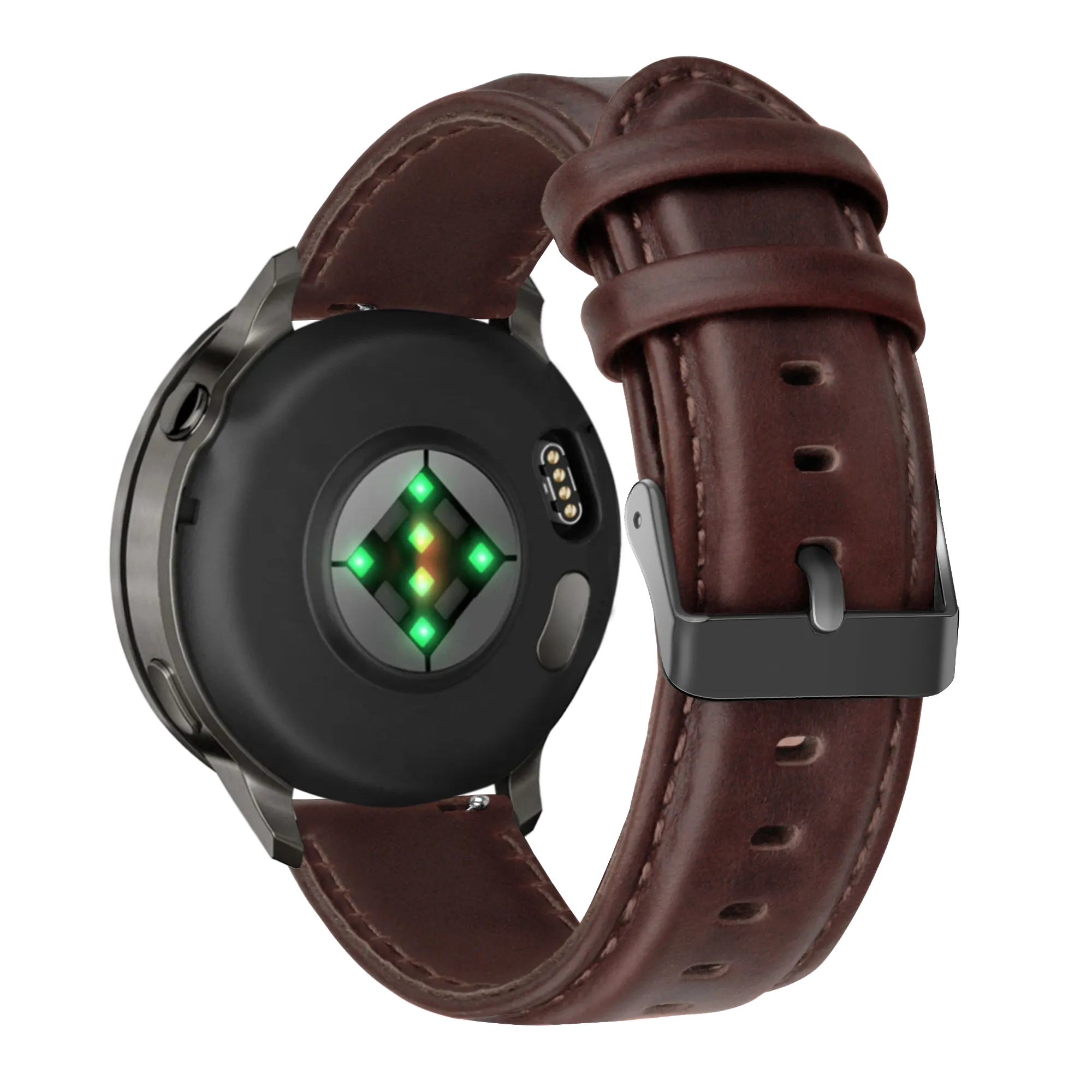 Bandz Garmin Approach S42 Leather Strap 'Classic' (Dark Brown)
