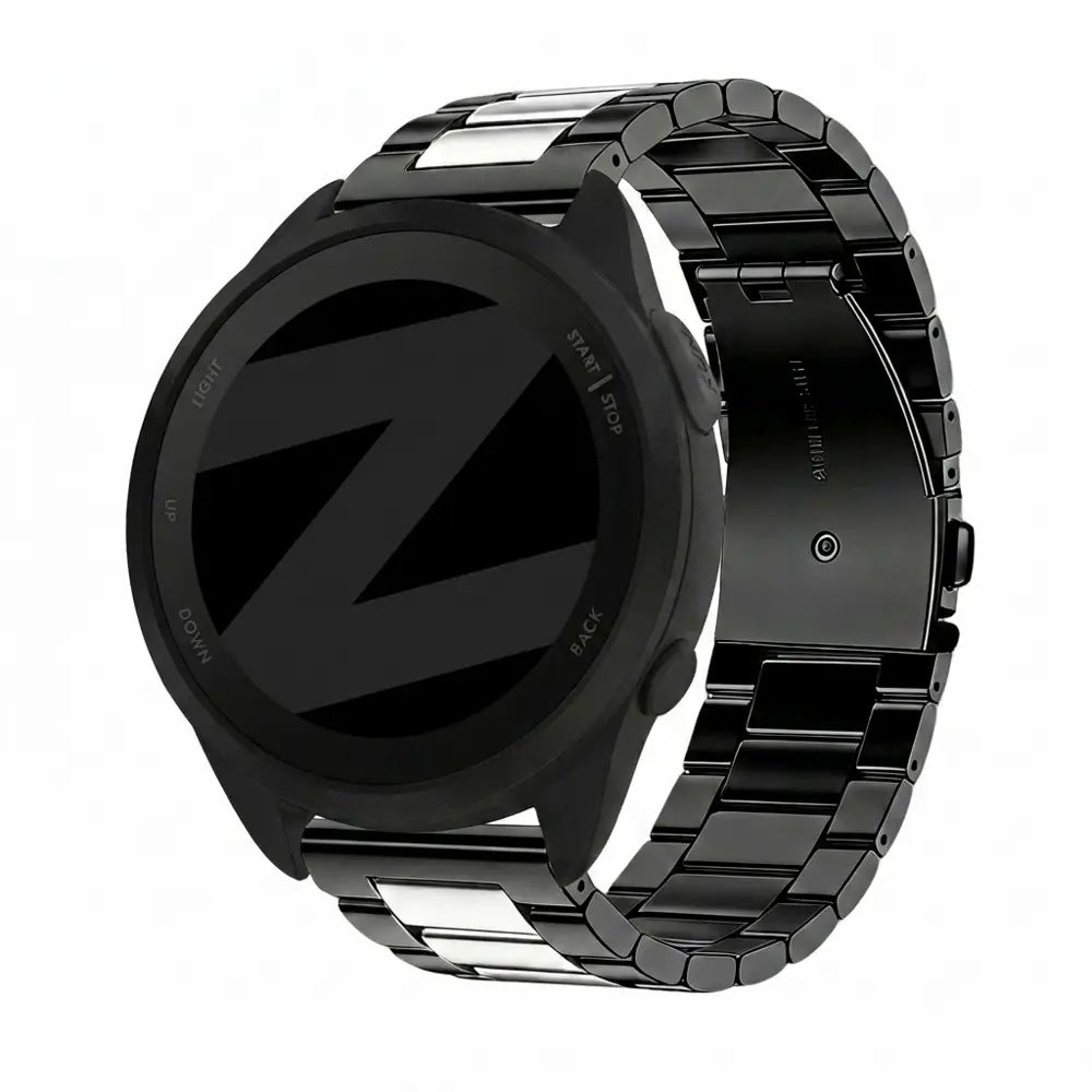 Bandz Garmin Forerunner 165 Steel Strap 'Classic' (Black/Silver)
