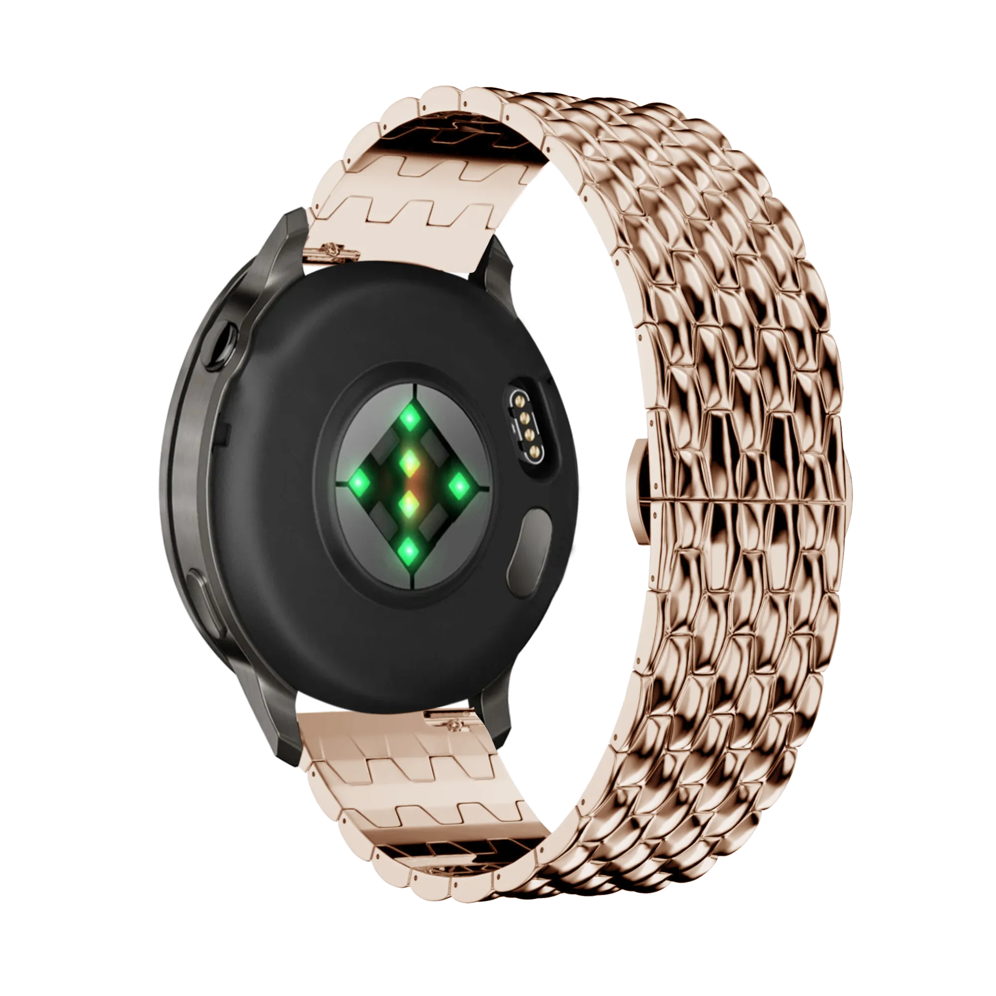 Bandz Bracelet acier 'Dragon' Garmin Bounce 2 (or rose)