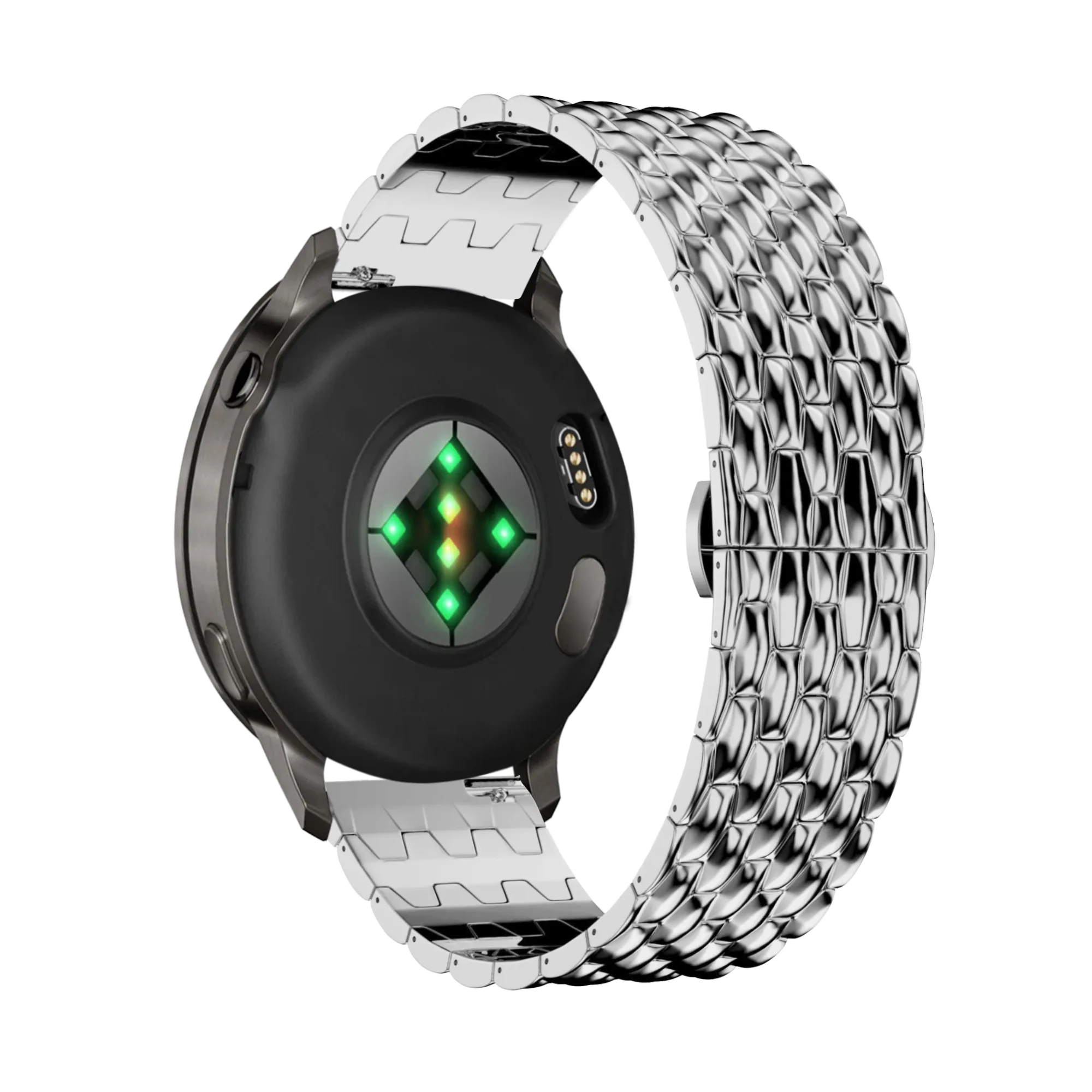 Bandz Bracelet acier 'Dragon' Garmin Bounce 2 (argent)