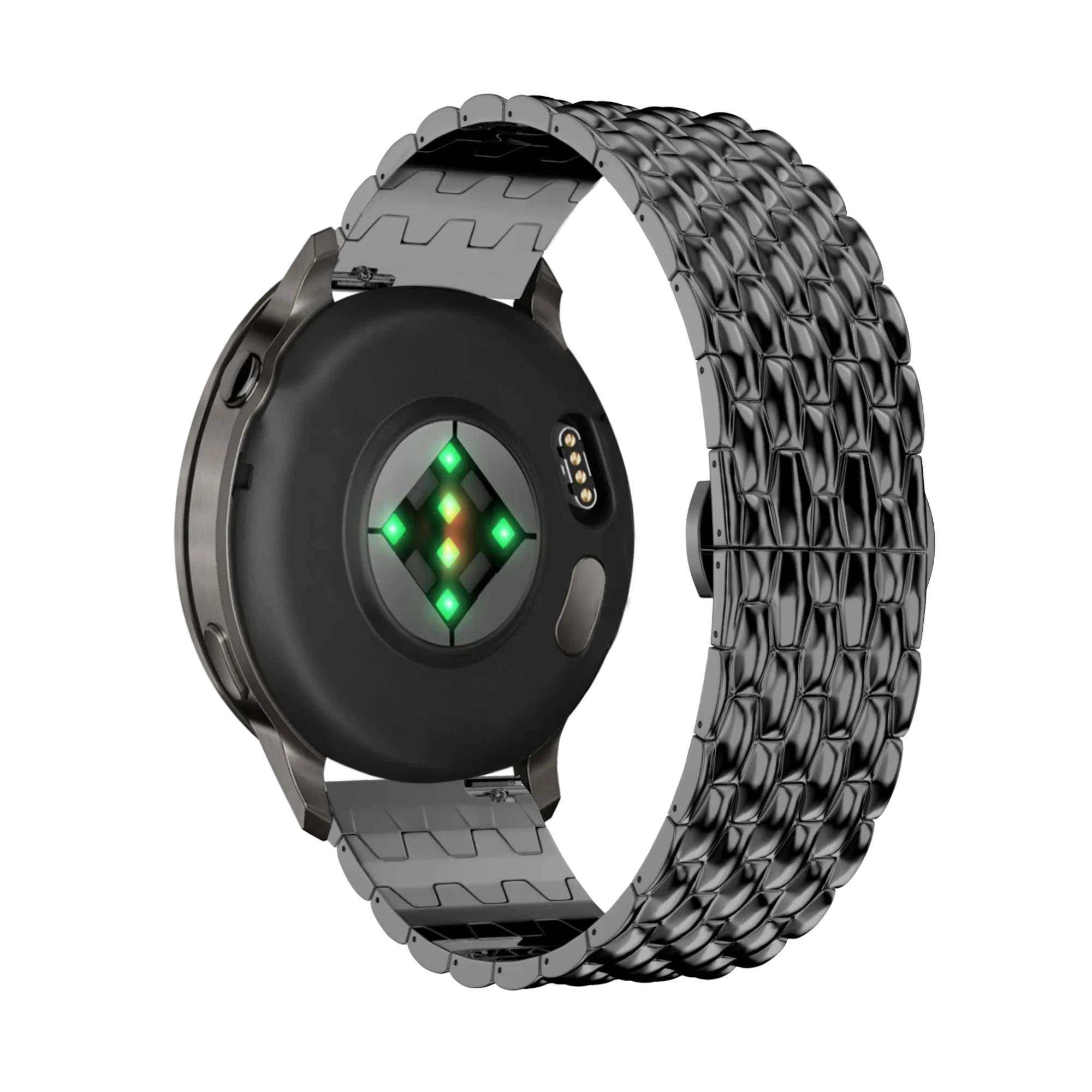 Bandz Bracelet acier 'Dragon' Garmin Bounce 2 (noir)