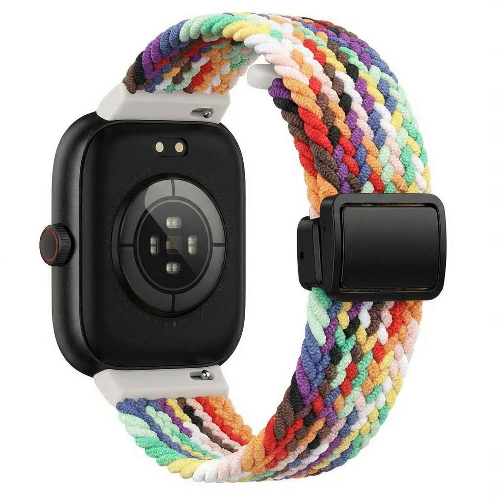 Bracelet tissée avec D-buckle Xiaomi Smart Band 8 Pro (arc-en-ciel)