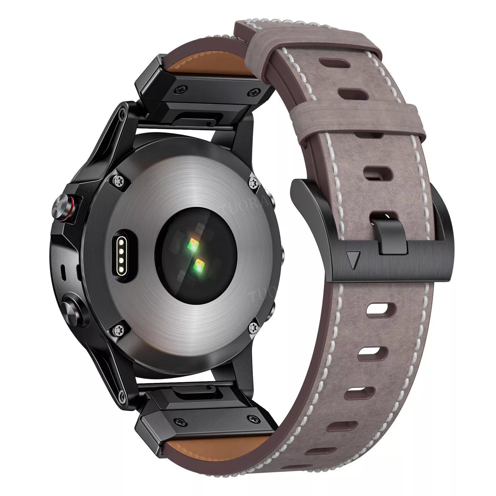 Bracelet en cuir authentique Garmin Forerunner 745 (gris)