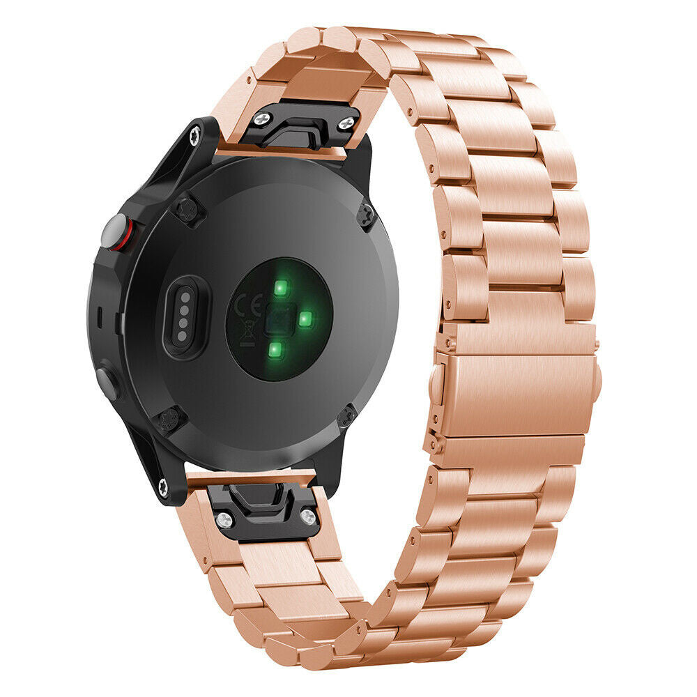 Bracelet acier Garmin Quatix 8 - 47mm (rose or)