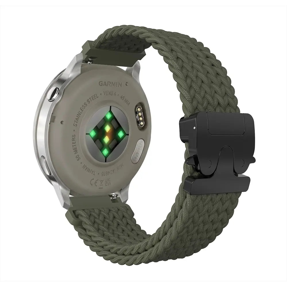 Bracelet tressé boucle en P Garmin Forerunner 70 (vert)