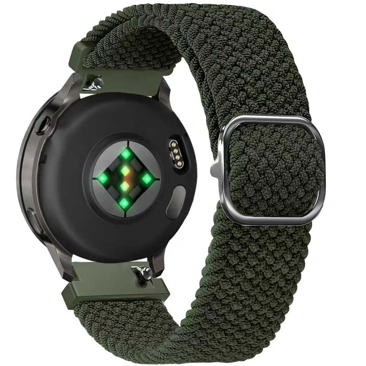 Bandz Bracelet tressé réglable Garmin Venu 2s (vert)