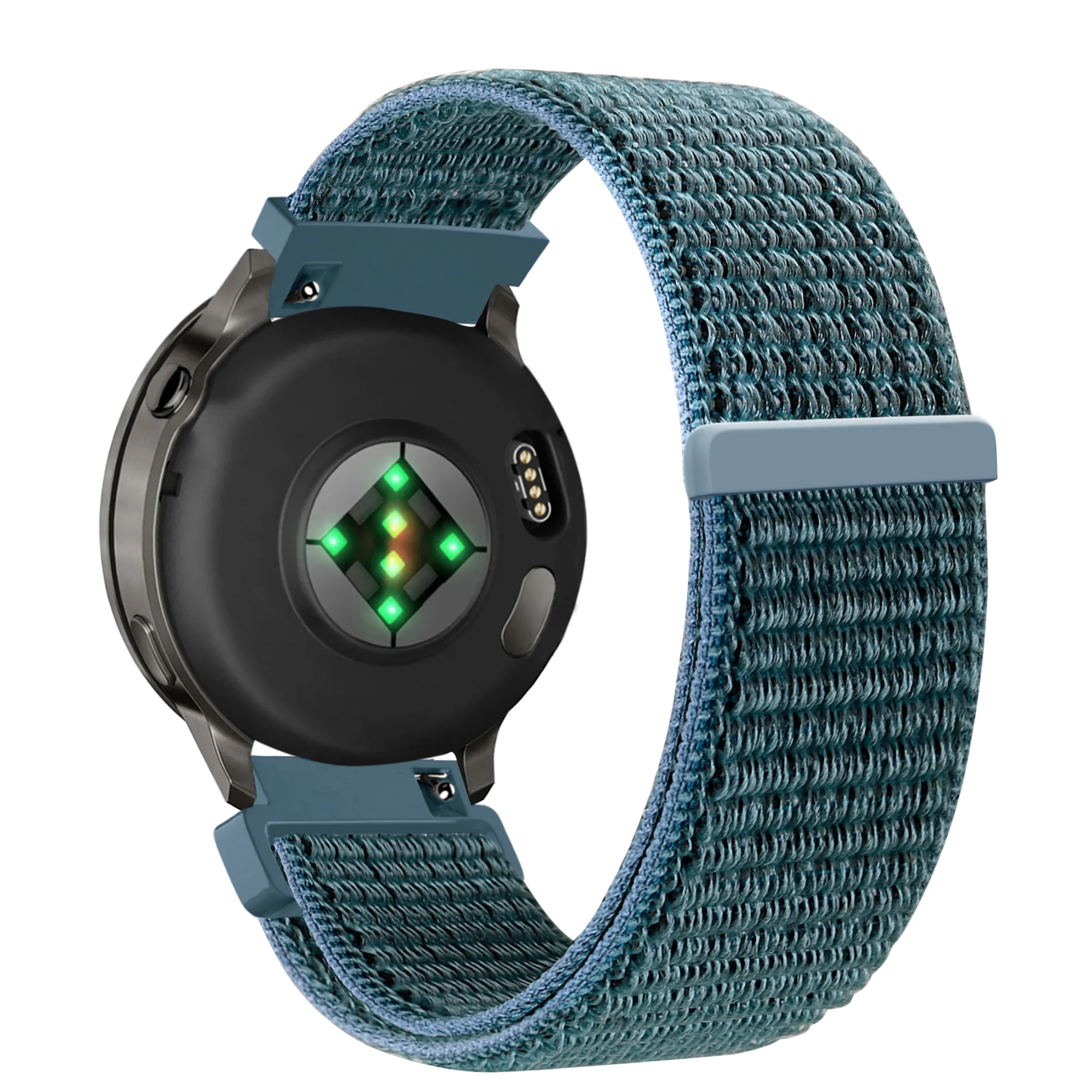 Bandz Garmin Vivoactive 4s Nylon Loop Strap (Green-Grey)