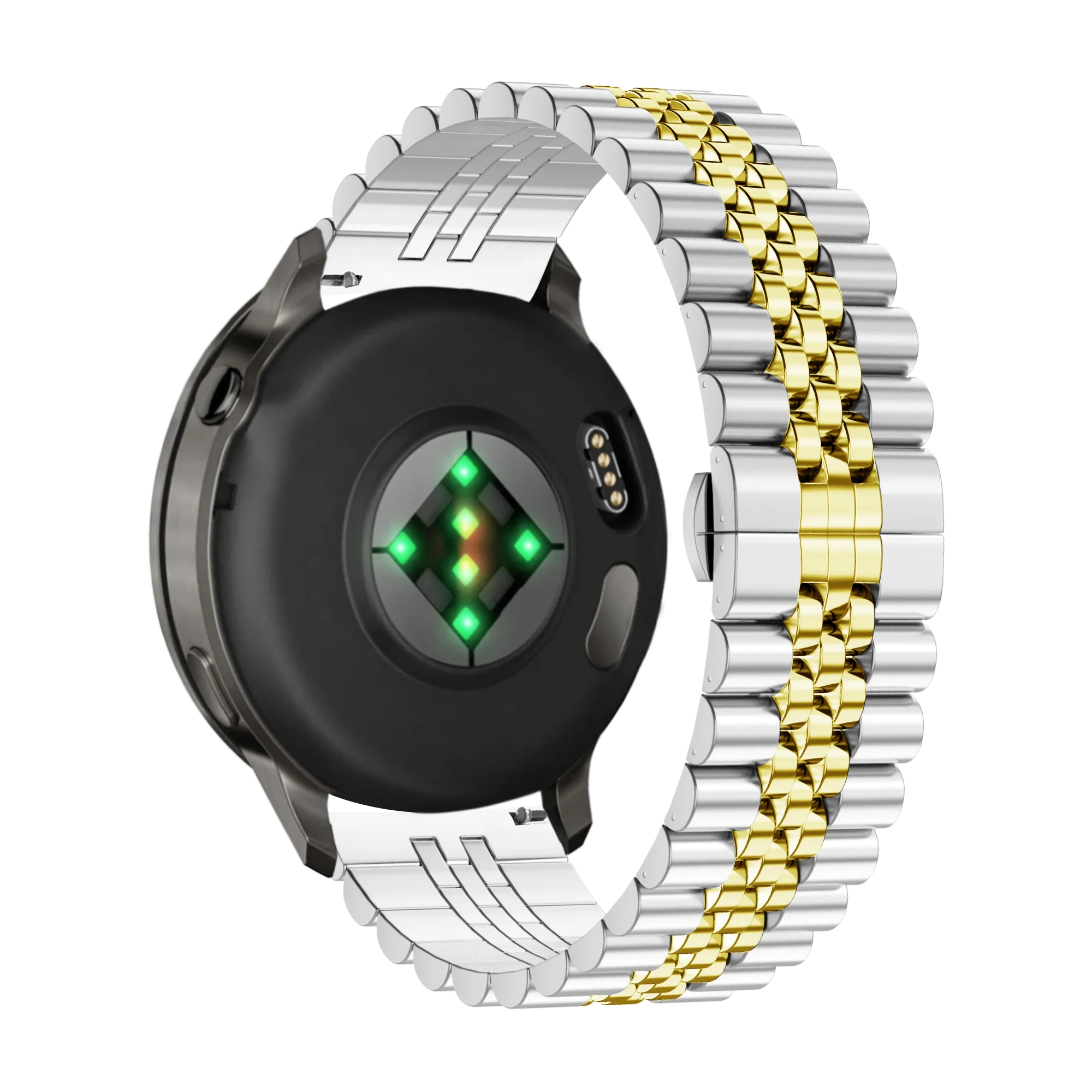 Bandz Bracelet acier 'Jubilee' Garmin Vivoactive 4s (argent/or)