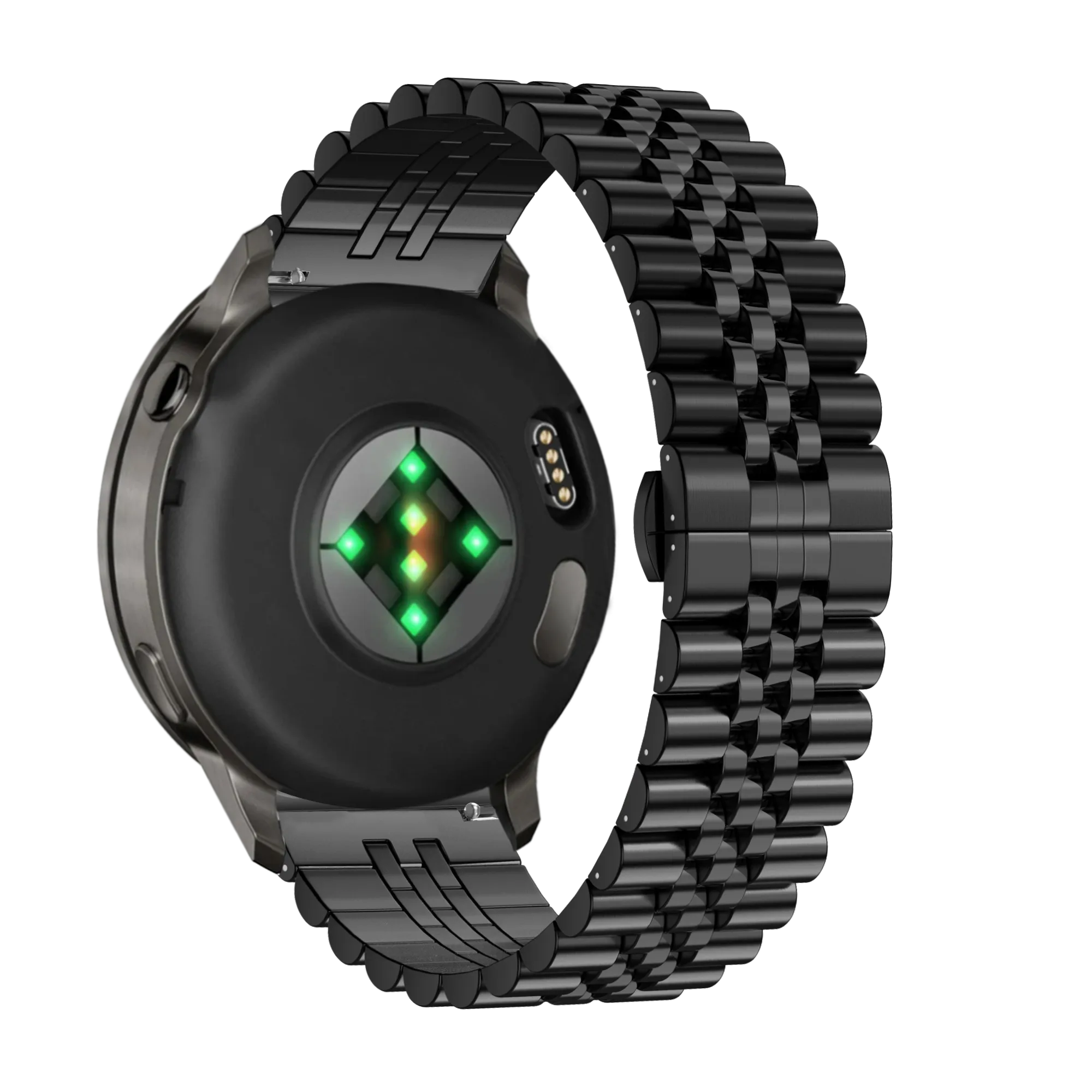 Bandz Bracelet acier 'Jubilee' Garmin Vivoactive 4s (noir)