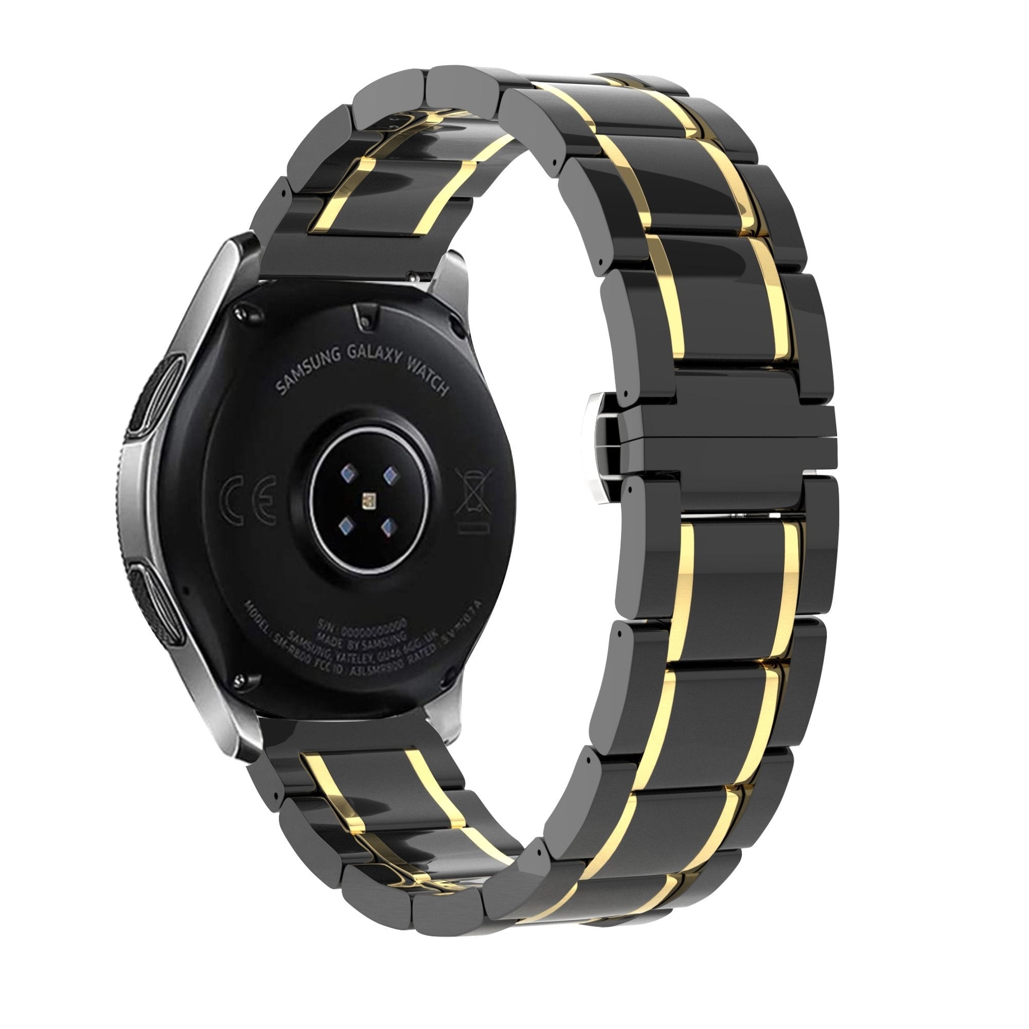 Bracelet en céramique avec maillons Samsung Galaxy Watch 6 - 44mm (noir/doré)