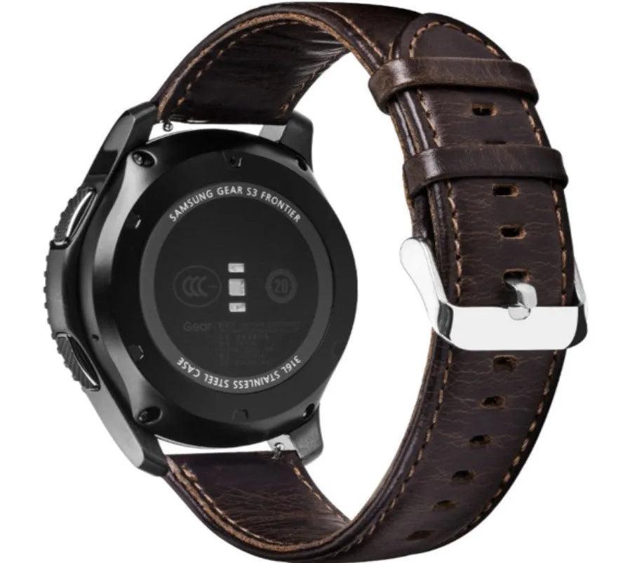 Bracelet cuir Suunto Run (S) (marron foncé)
