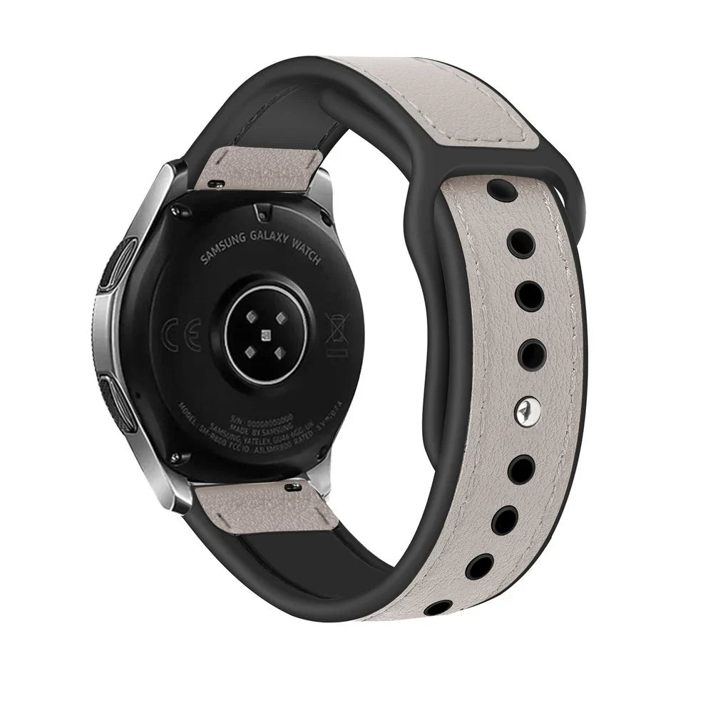Bracelet cuir hybride Xiaomi Watch 2 (blanc)