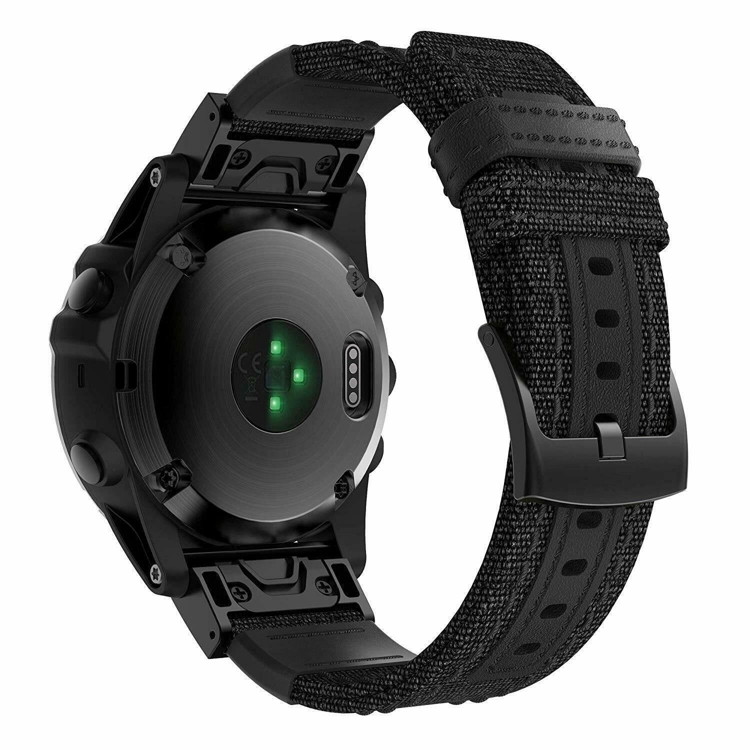 Garmin Forerunner 955 Nylon Hybrid Strap (Black)