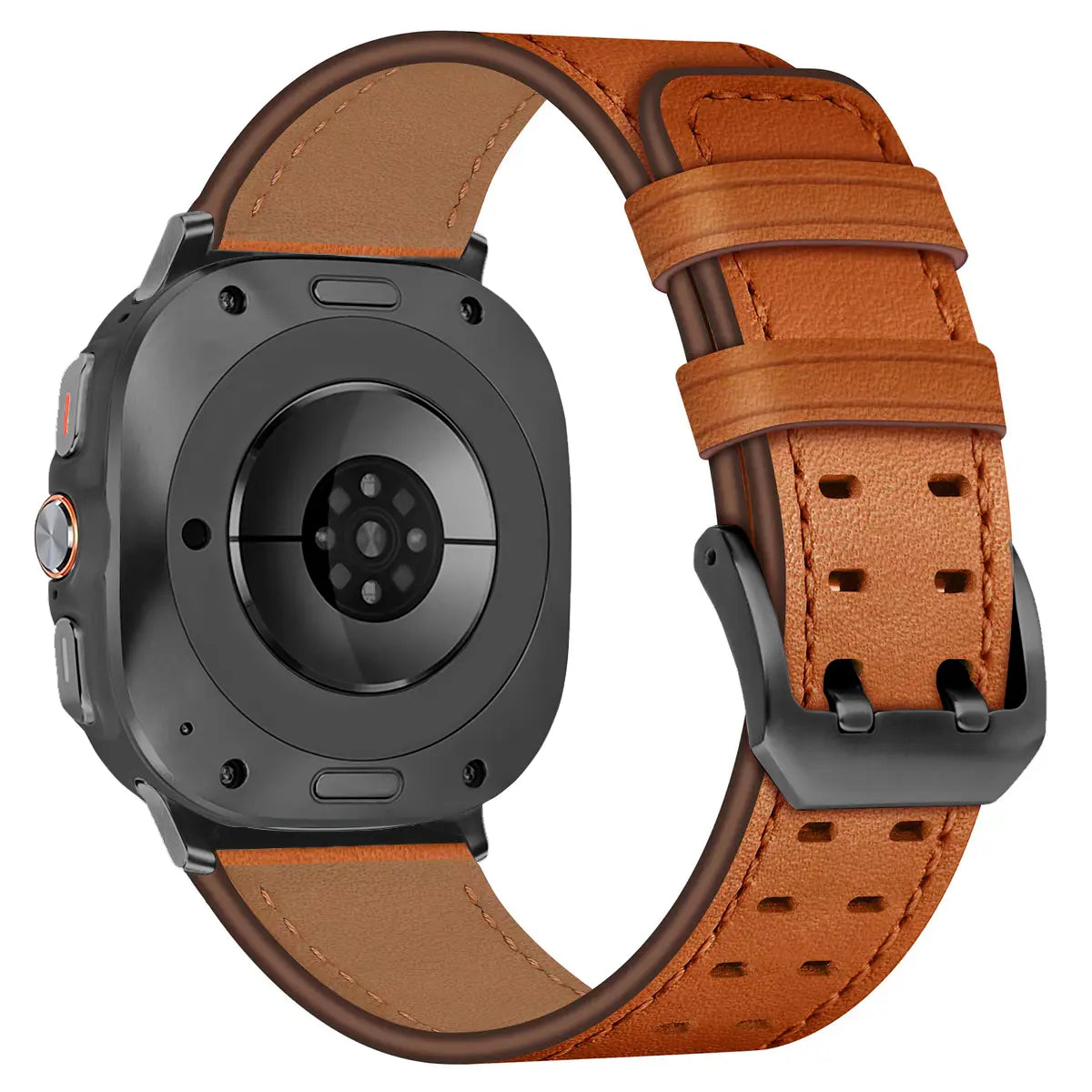 Bracelet cuir à double épingle Samsung Galaxy Watch Ultra (orange)