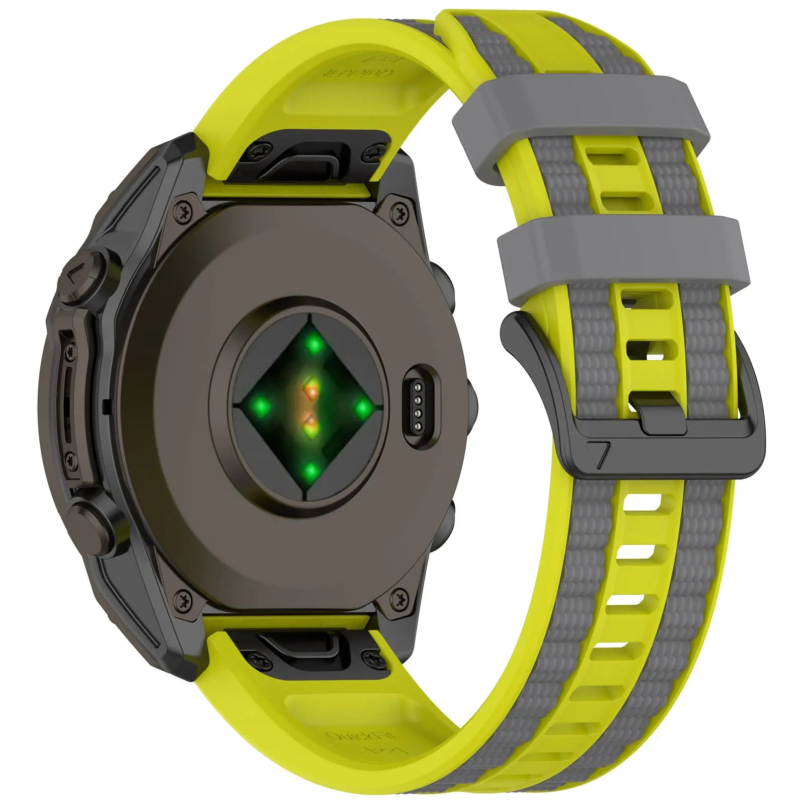 Garmin Tactix 7 Pro Sport Grain Strap (Lime/Dark Grey)