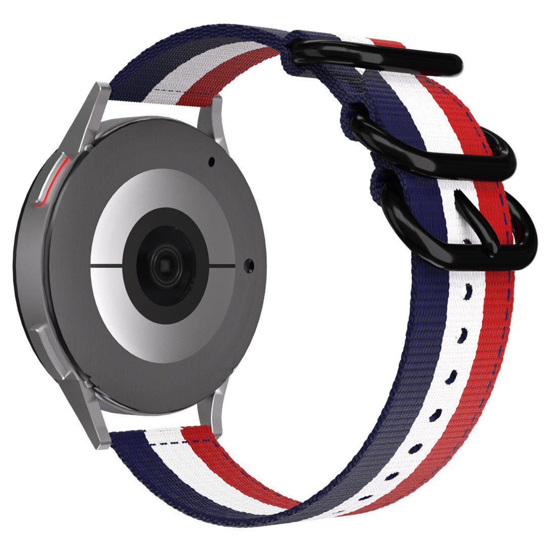 Nylon Buckle Strap, on a watch, 3/4 rear view