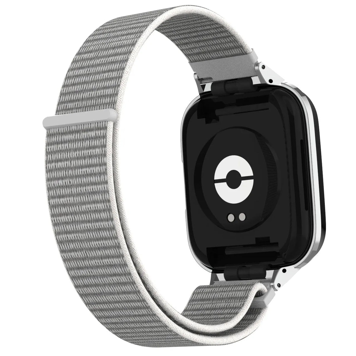 Nylon Strap, seashell, on a watch, 3/4 rear view