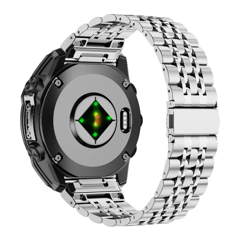 Bracelet acier '7 beads' premium Garmin Fenix 8 - 43mm (argent)