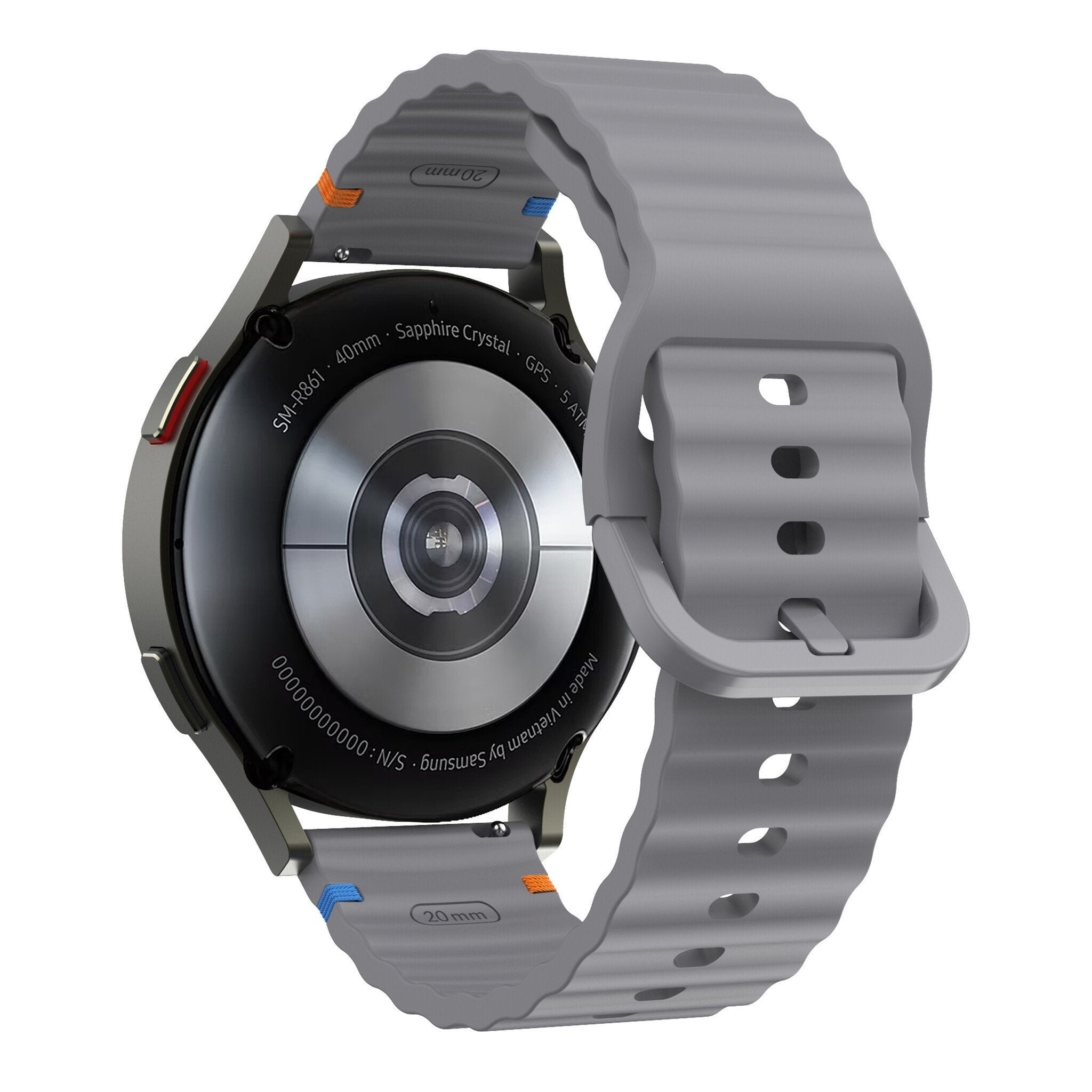 Bracelet silicone ondulé Huawei Watch GT 7 Pro (gris foncé)