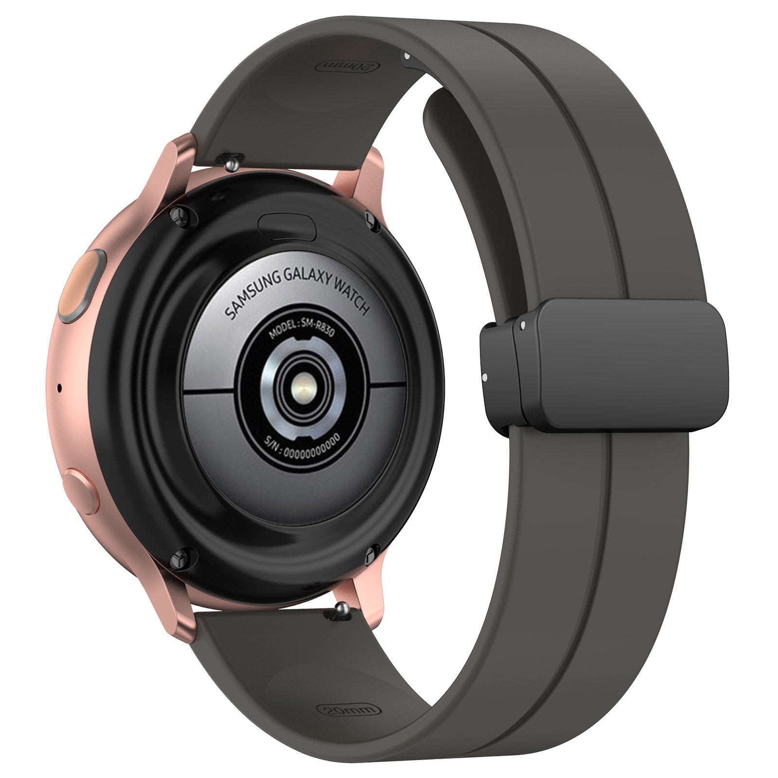 Withings Steel HR - 40mm D-Buckle Silicone Strap (Dark Grey)