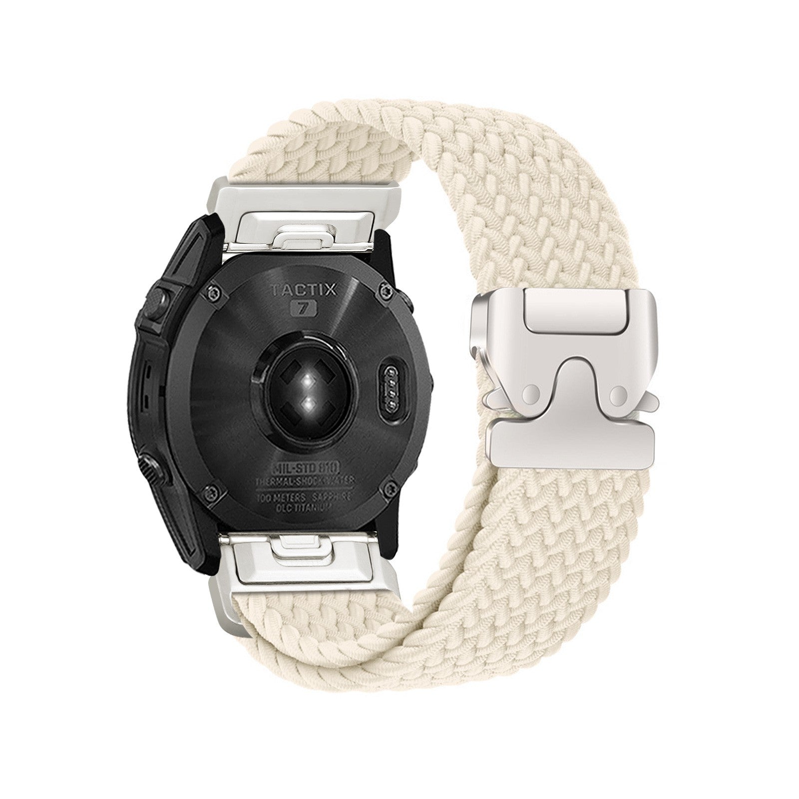 Bracelet tressé boucle en P Garmin Fenix 8 - 43mm (lumière stellaire)