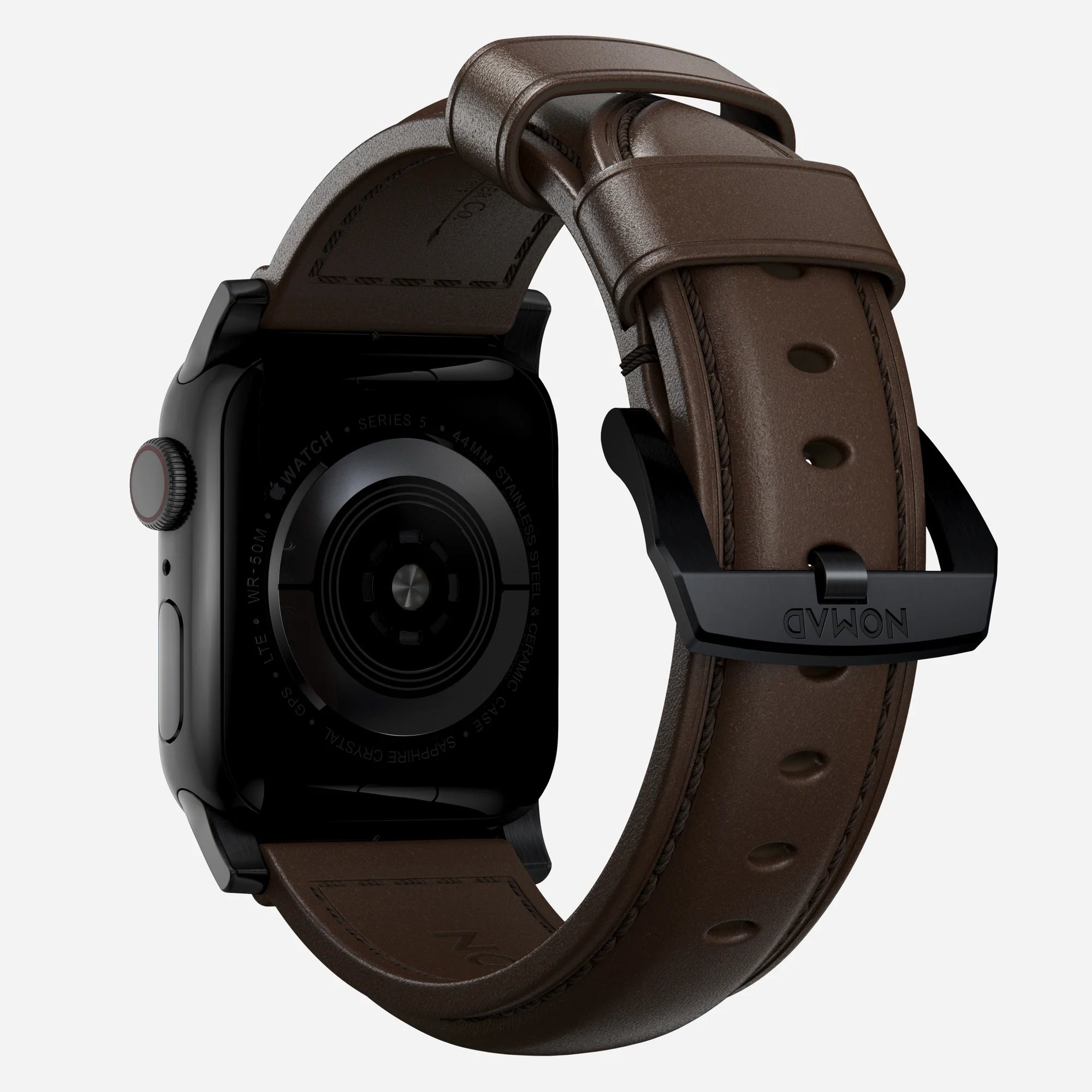 Nomad Bracelet cuir tradicional Apple Watch (marron/noir)