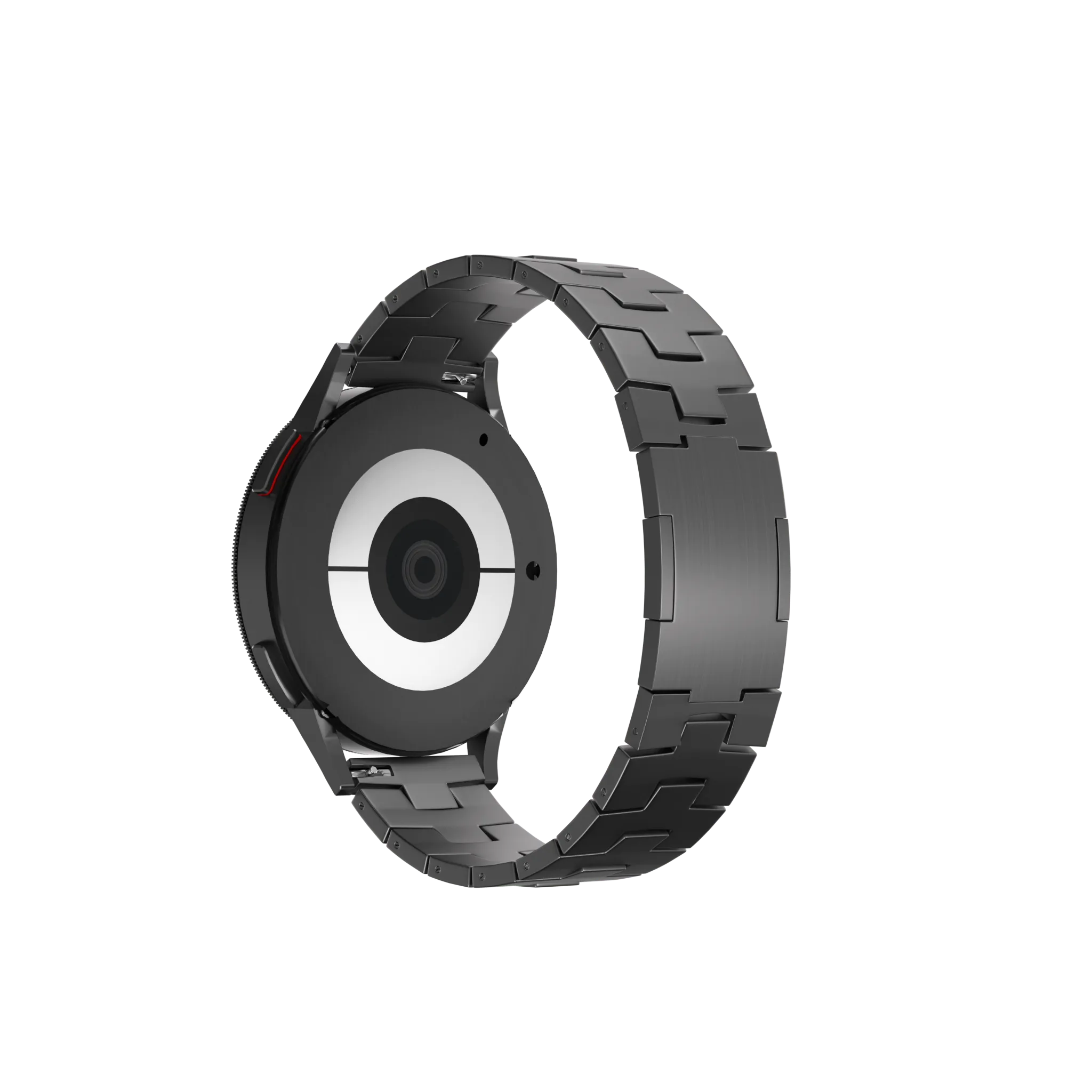 Bracelet titane grain (fermoir plat) Huawei Watch Ultimate (graphito)