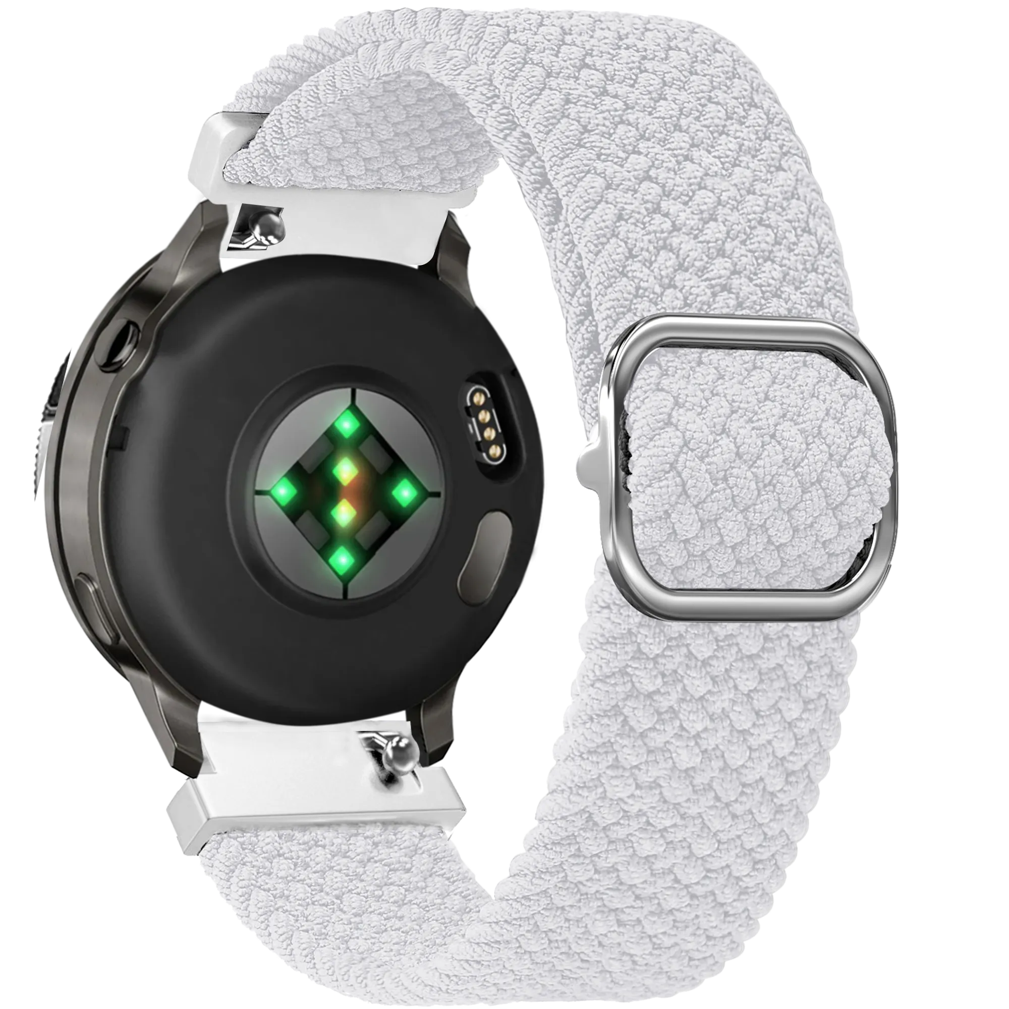 Bandz Bracelet tressé réglable Garmin Venu 2s (blanc)