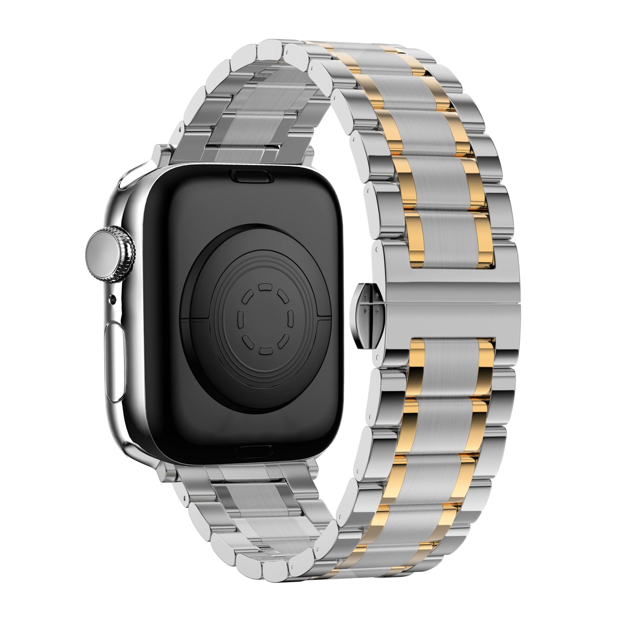 Bandz Bracelet acier 'Deluxe' Apple Watch Ultra (argent/or)