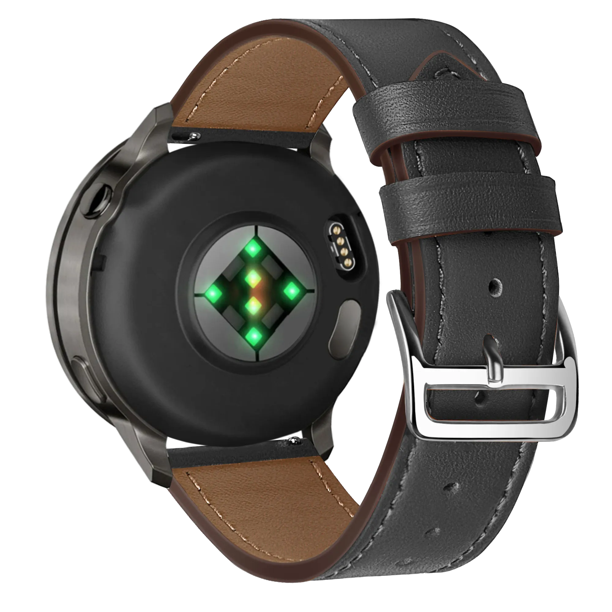 Bandz Bracelet cuir 'Deluxe' Garmin Forerunner 255s (noir)