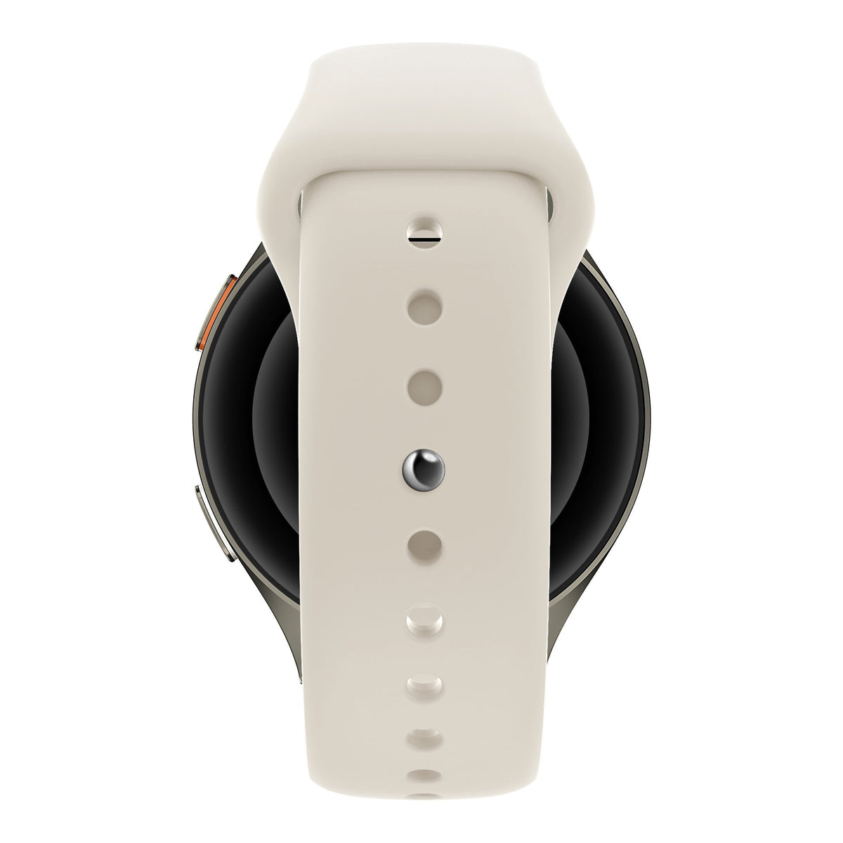 Silicone Sport Strap 'Easy Fit', starburst, on a watch, direct front view