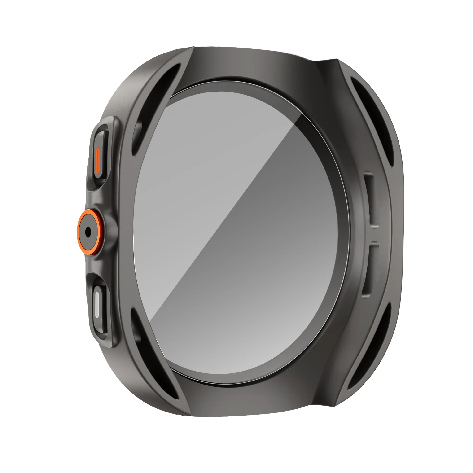 Bandz Samsung Galaxy Watch 7 - 44mm Square PC Case with Glass (Titanium Grey)