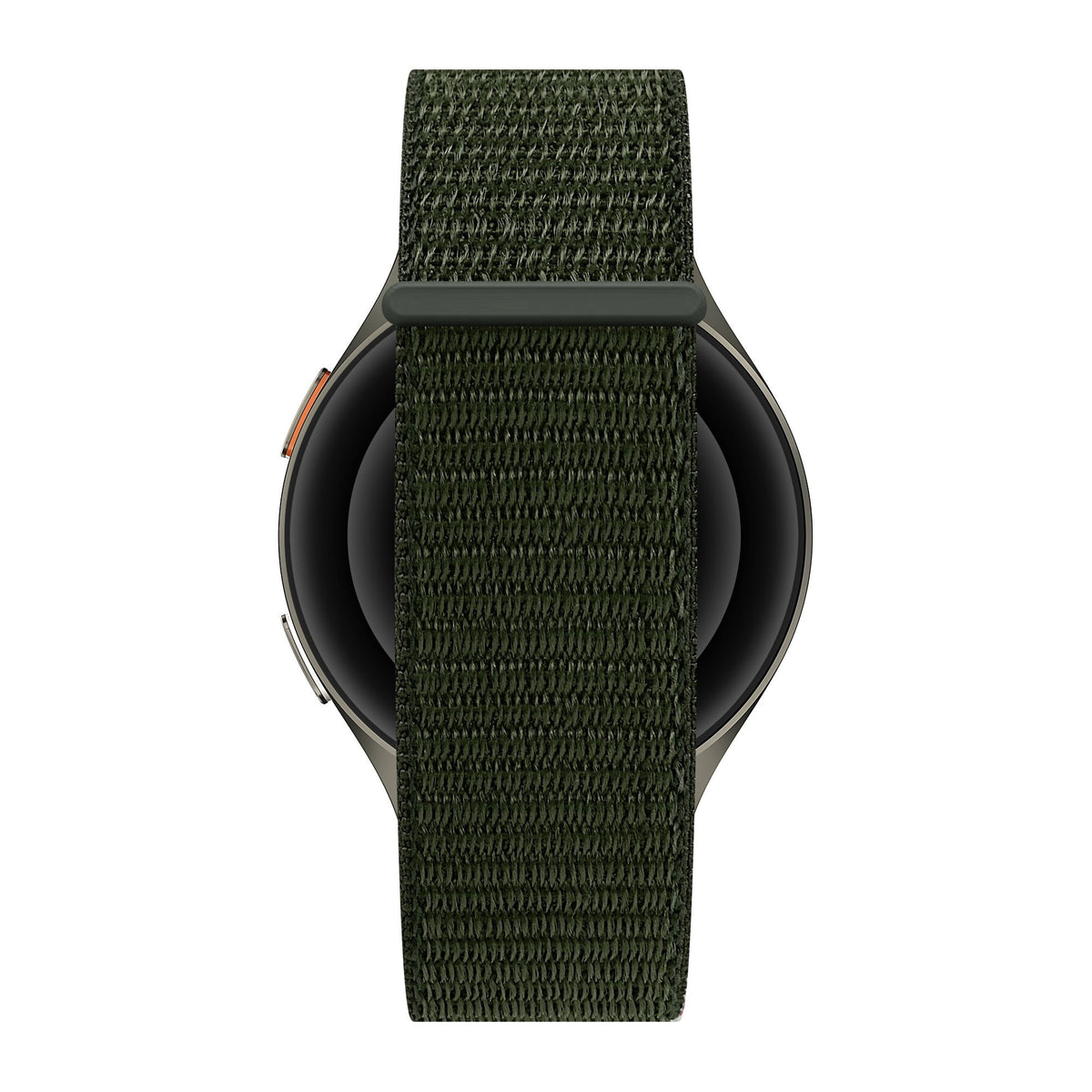 Nylon Strap 'Easy Fit', green, on a watch, direct front view