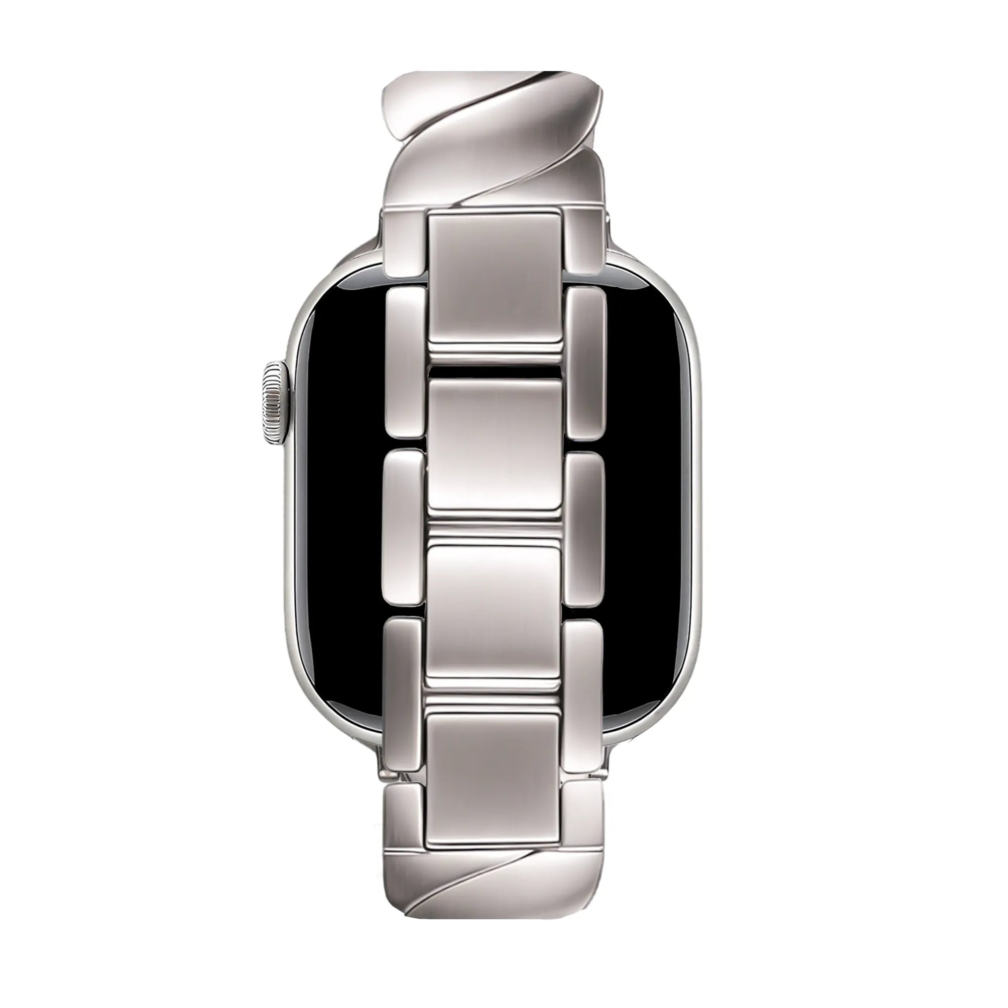 Bandz Bracelet acier premium 'Twisted' Apple Watch (lumière stellaire)