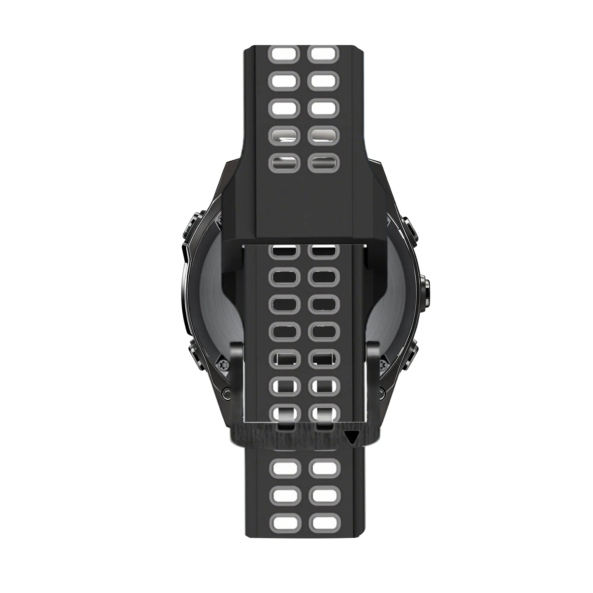 Bandz Bracelet sport avec boucle Garmin Quatix 5 / 6 / 7 (noir/gris)