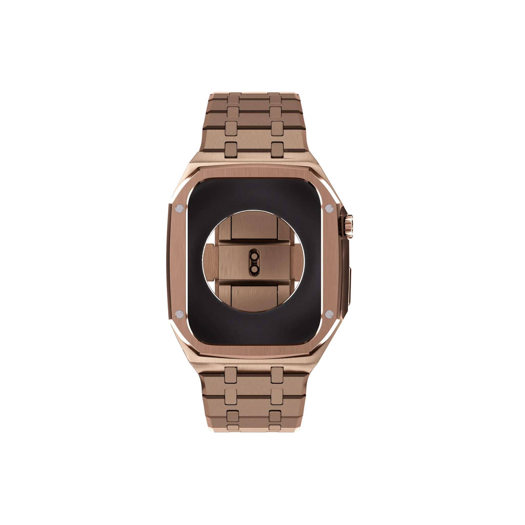 Reqior Boîtier avec bracelet en acier Apple Watch 45mm (rose or)