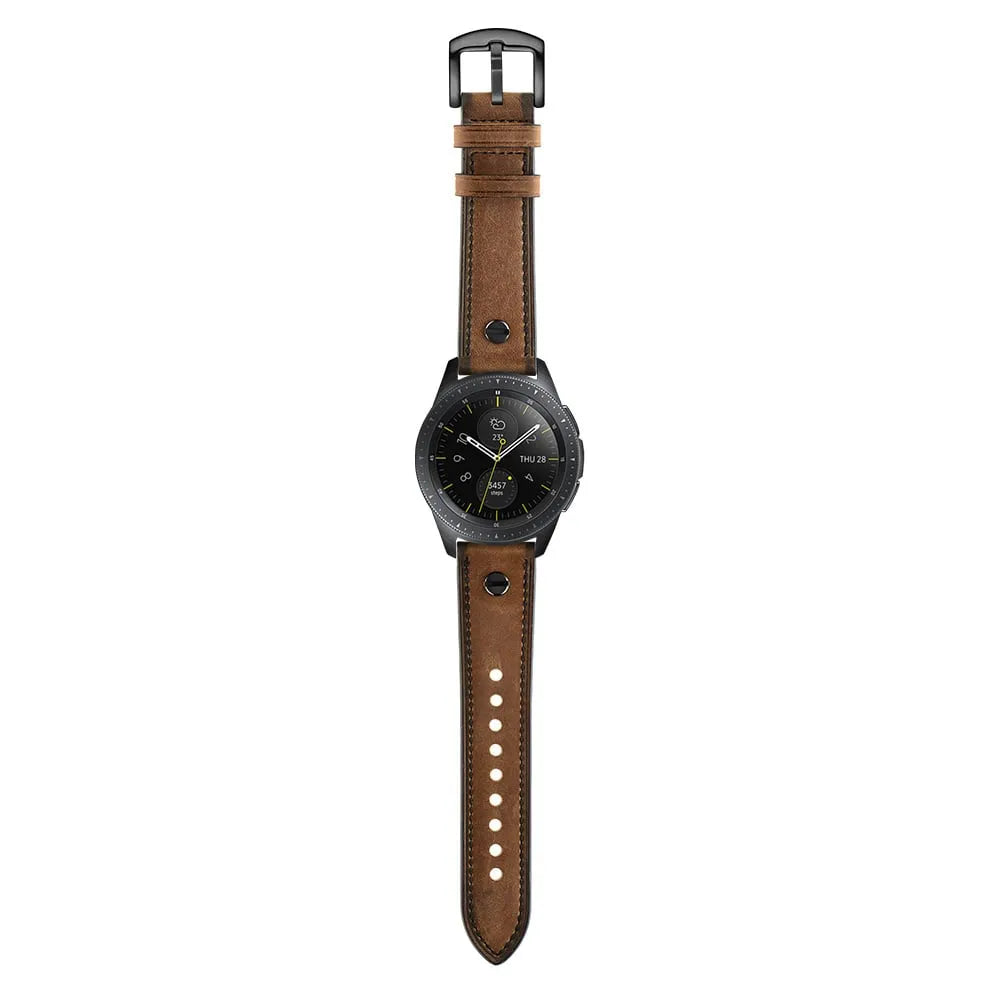 Bracelet cuir vissé Polar Vantage M3 (brun foncé)