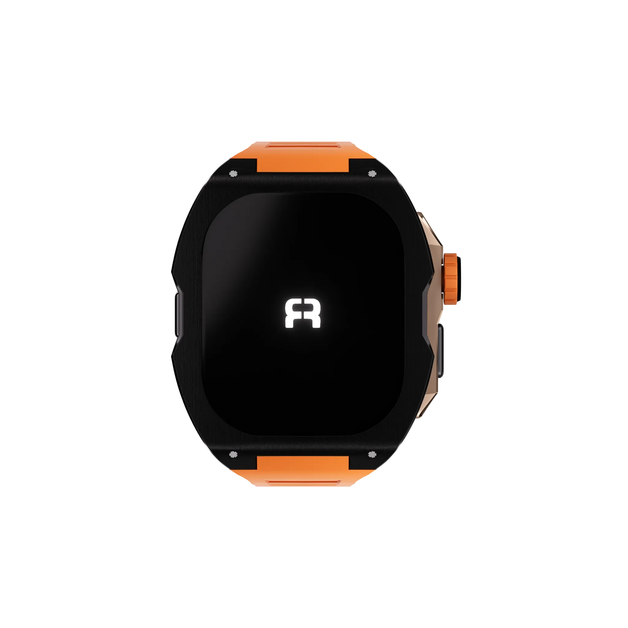 Reqior Boîtier avec bracelet en caoutchouc Apple Watch Ultra (noir/orange)