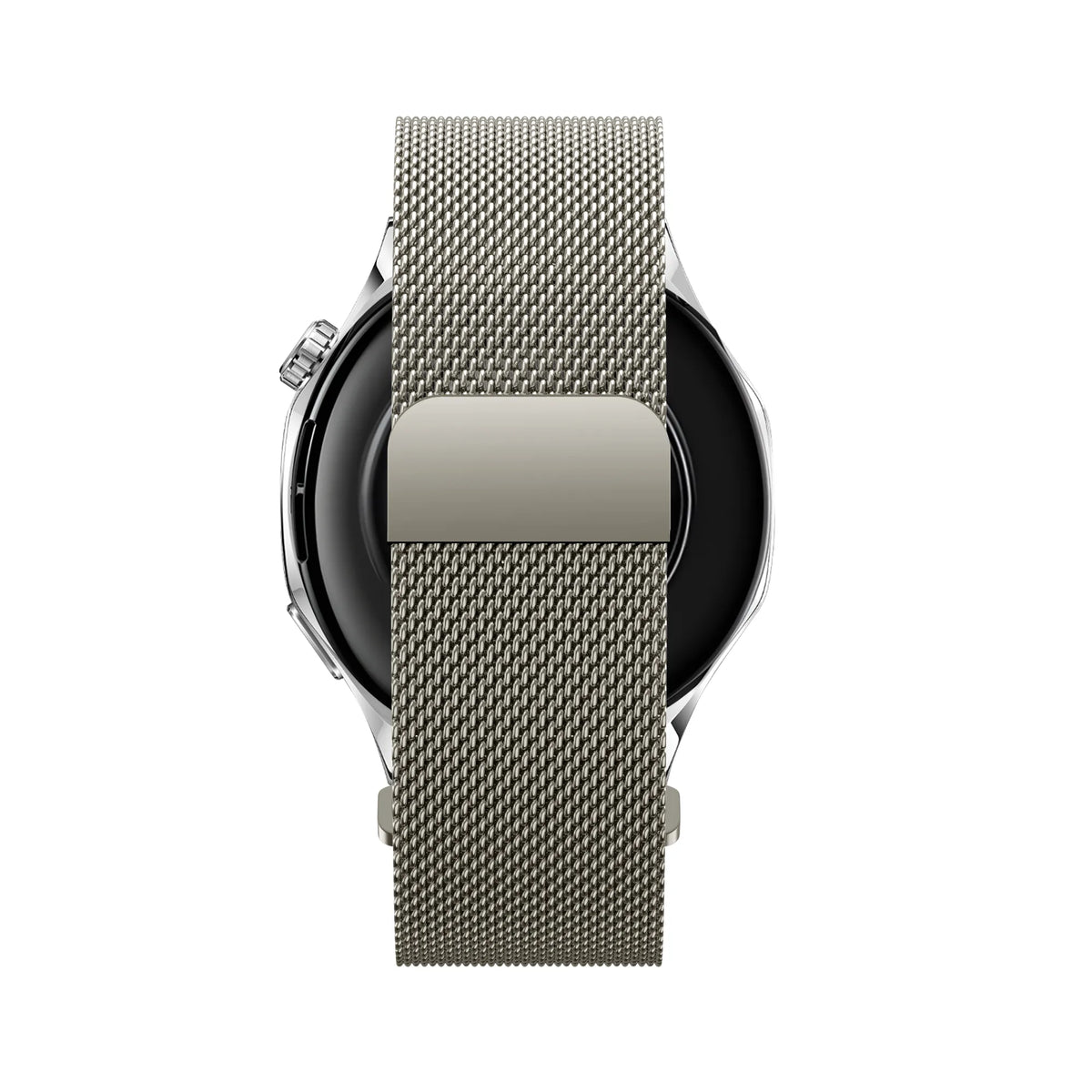 Milanese Strap 'Easy Fit', starlight, on a watch, direct rear view