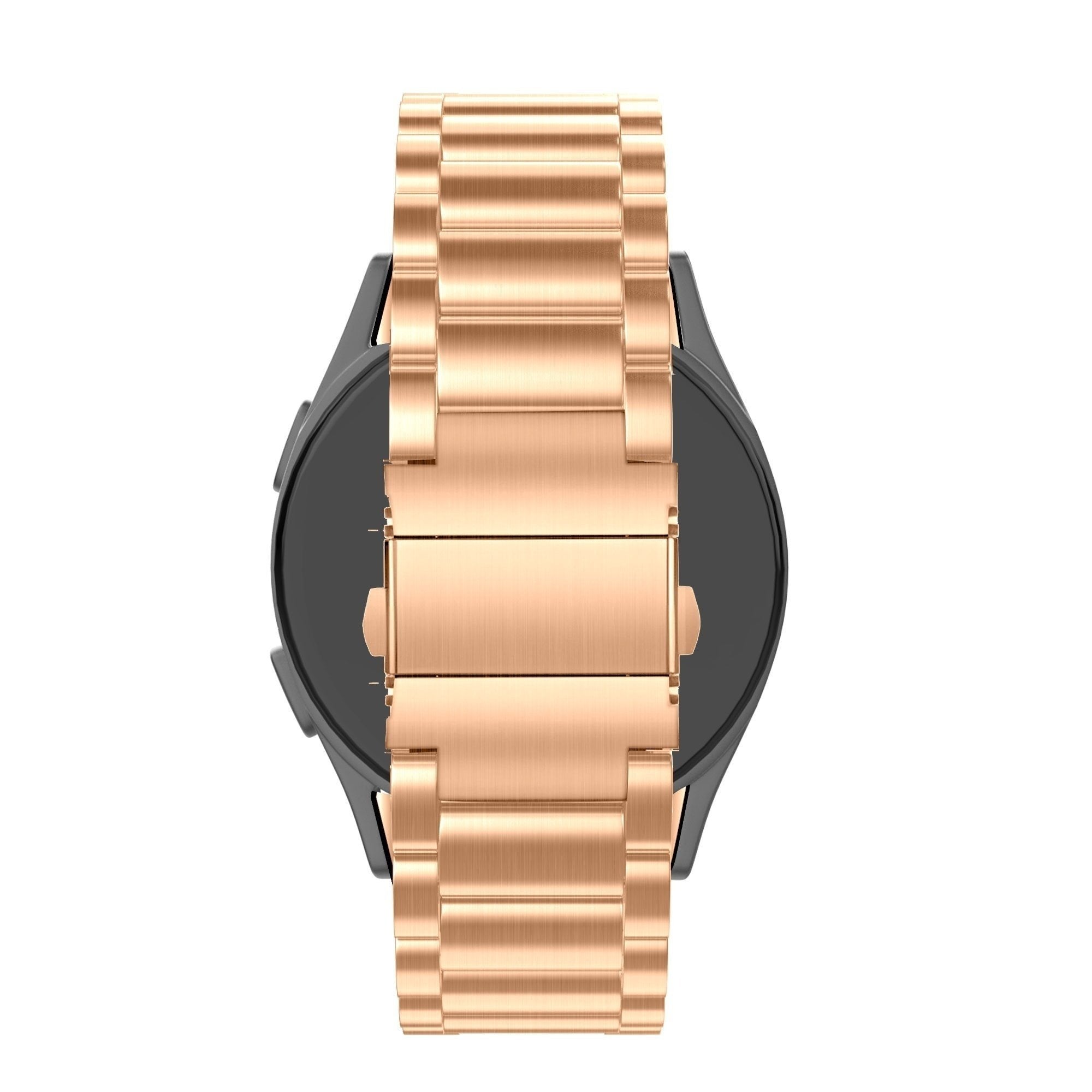 Steel Strap 'Classic', rose gold, on a watch, direct rear view